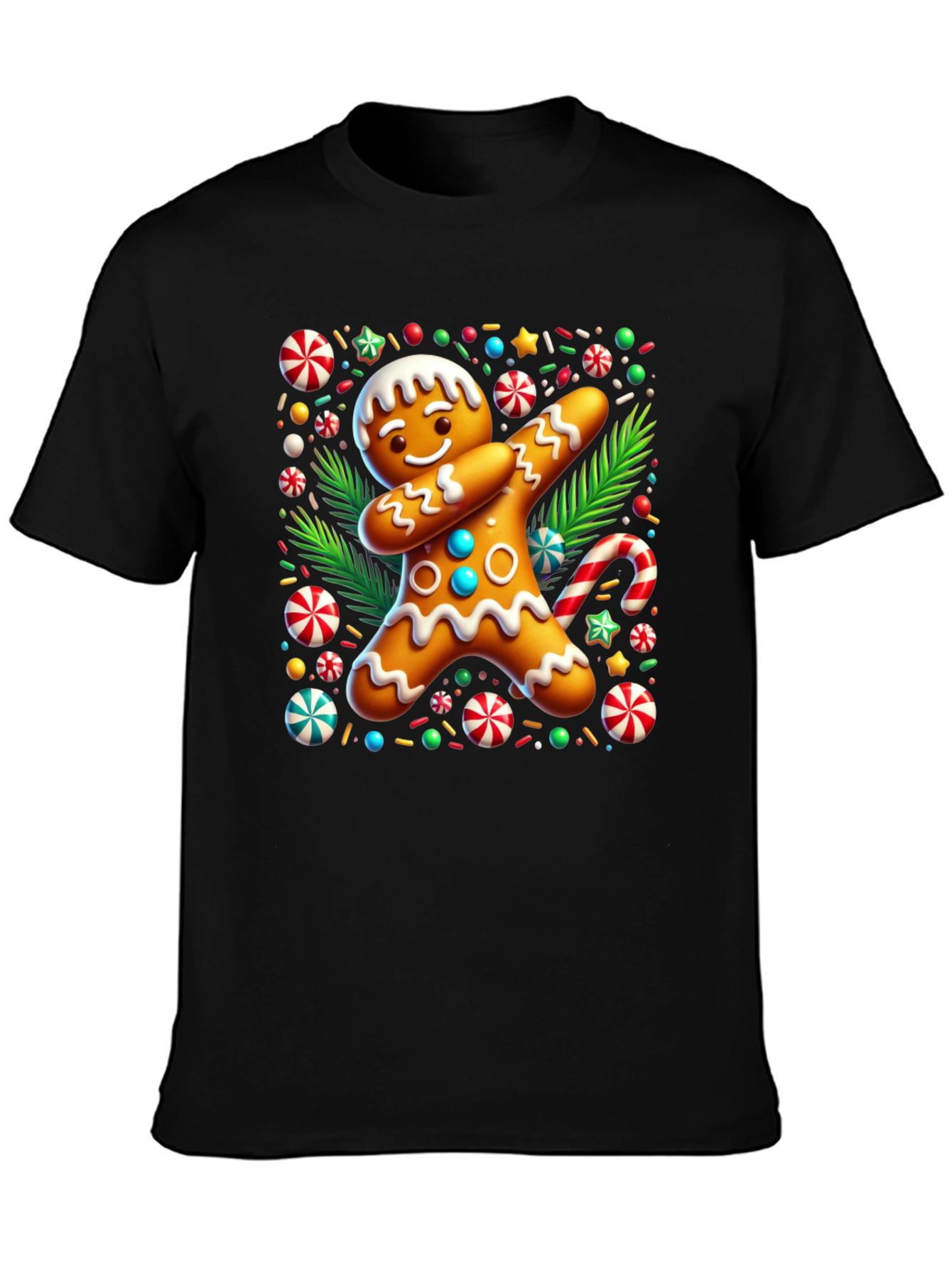 Dabbing Gingerbread Man Christmas T-Shirt