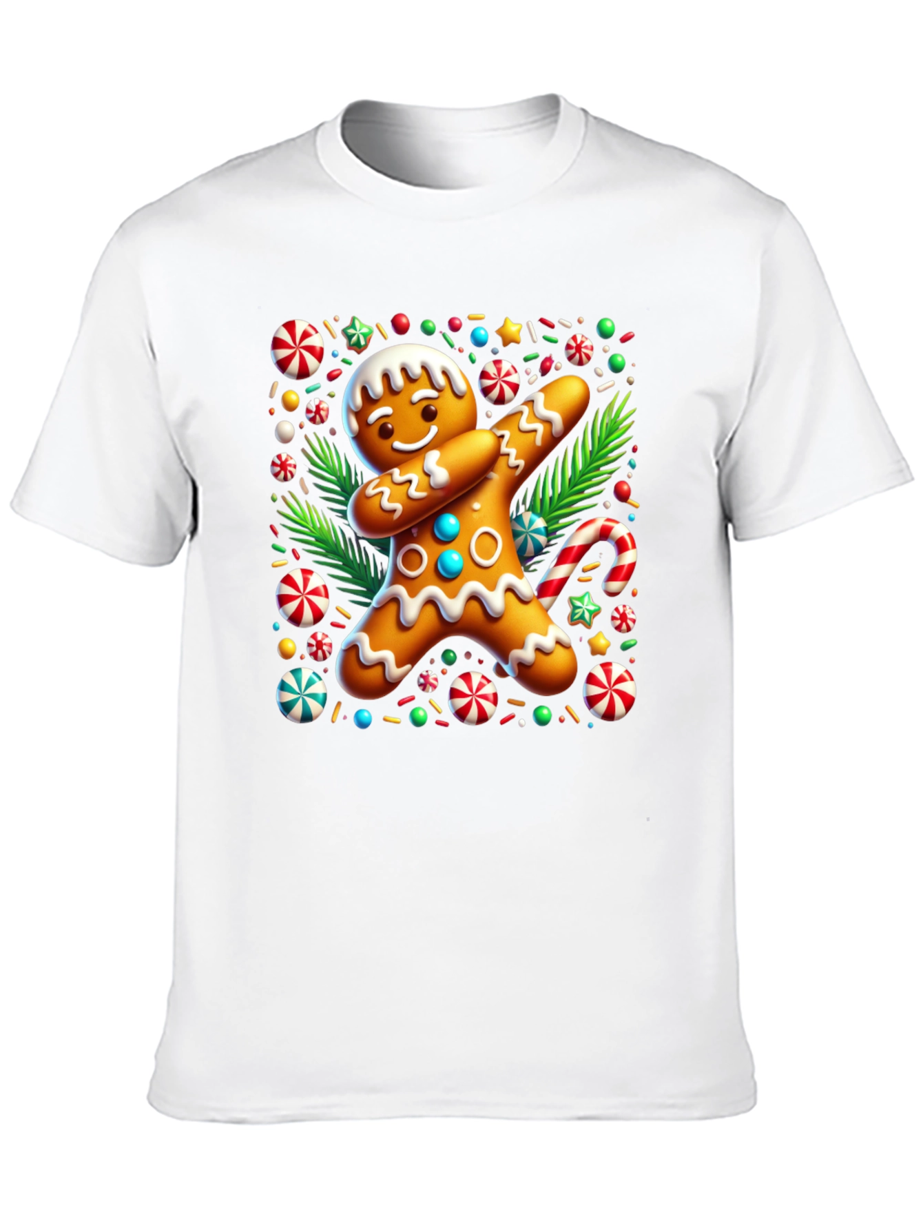 Dabbing Gingerbread Man Christmas T-Shirt