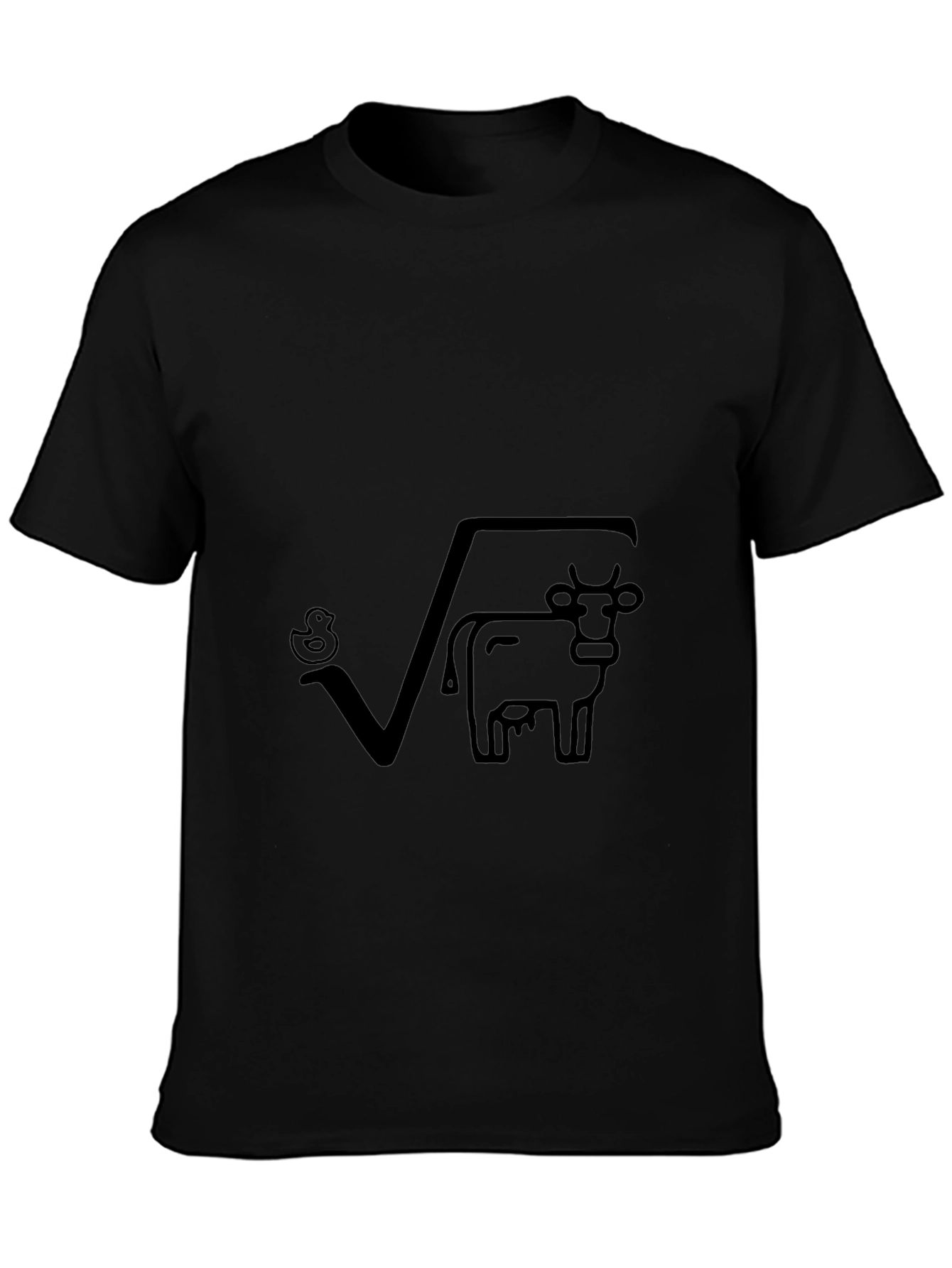 Duck Under Root Cow Black T-Shirt