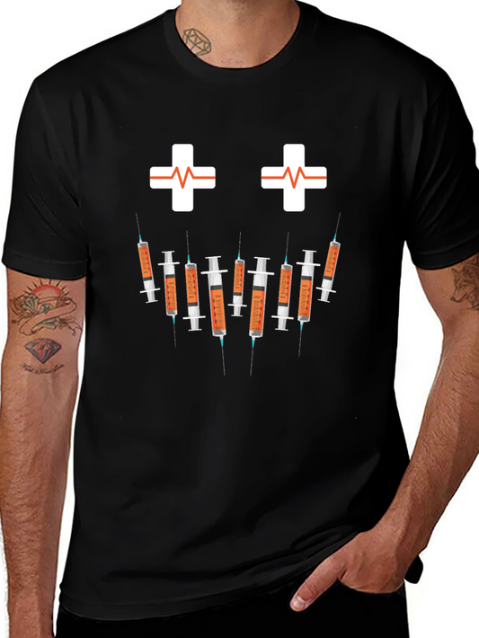 Humorous Nurse/Doctor Syringe Graphic T-Shirt