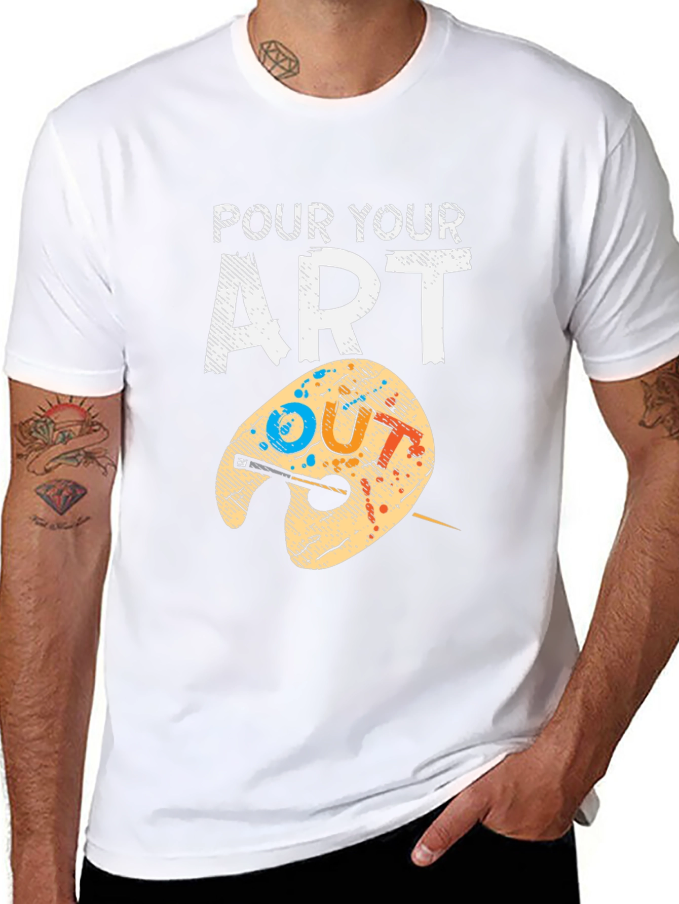 Pour Your Art Out T-Shirt - Artist Palette Design