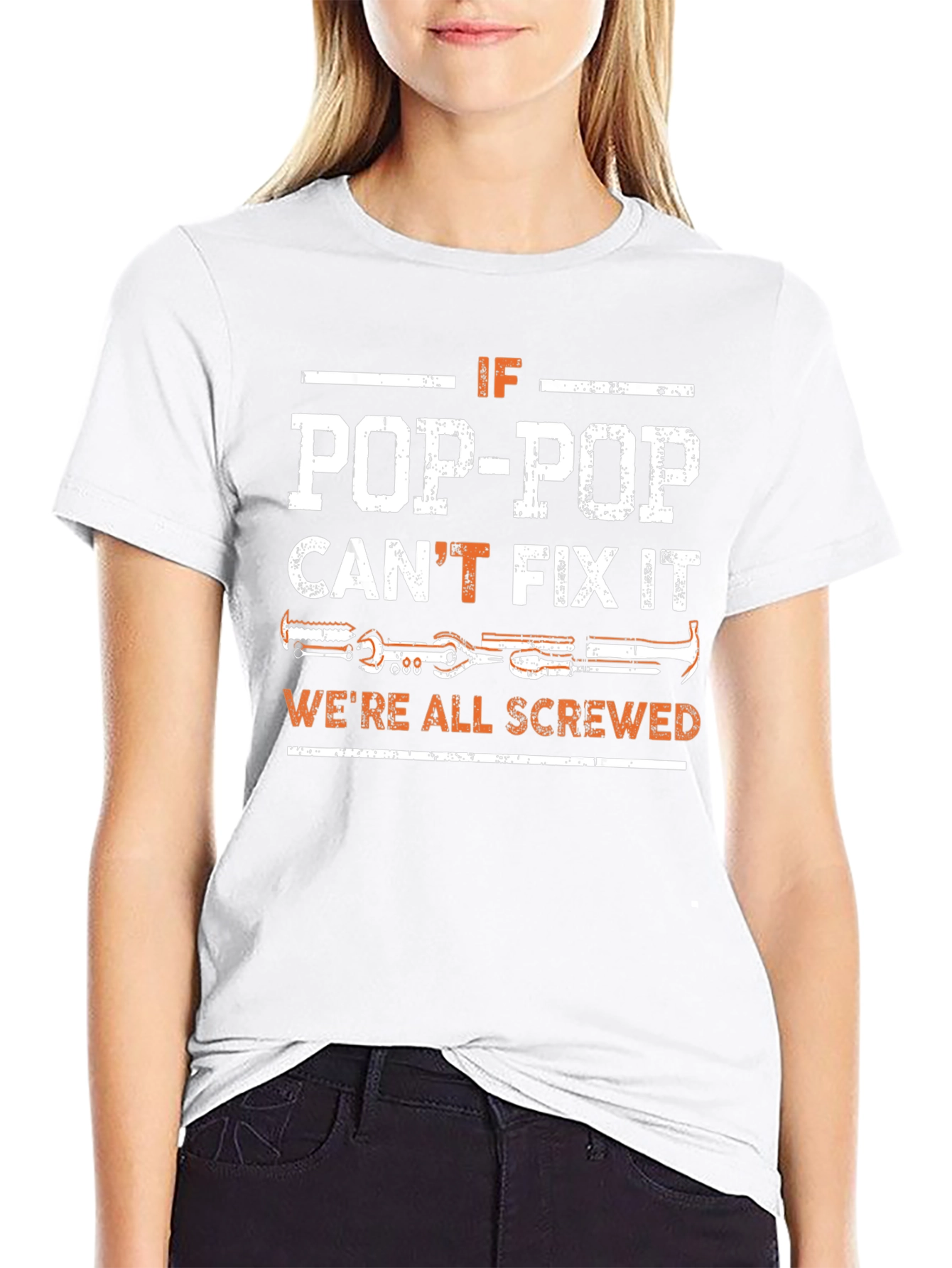 Pop-Pop Can Fix It T-Shirt - Black