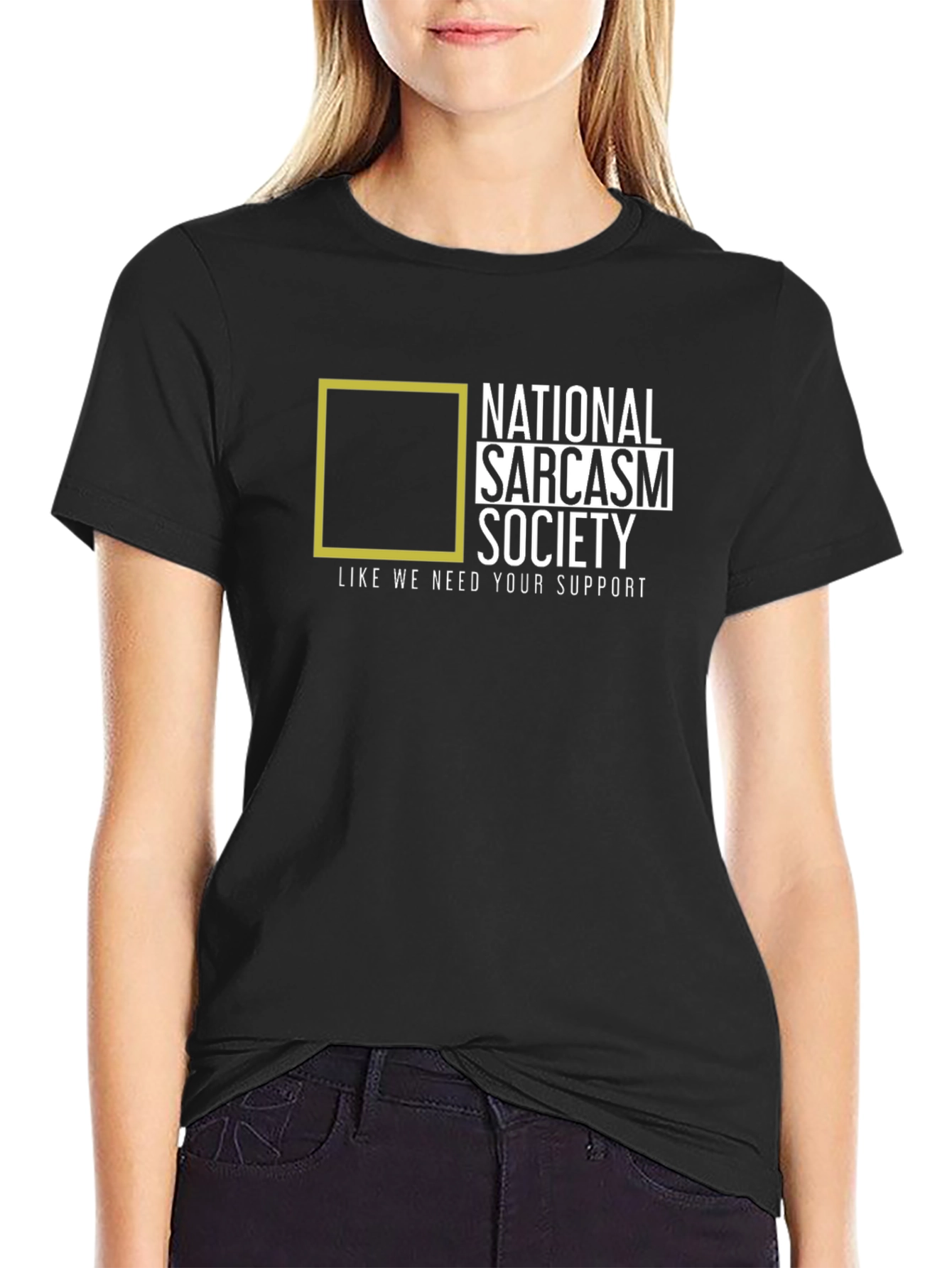 National Sarcasm Society Black T-Shirt