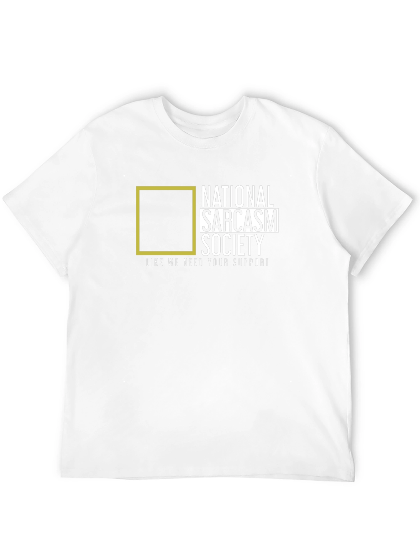 National Sarcasm Society Black T-Shirt