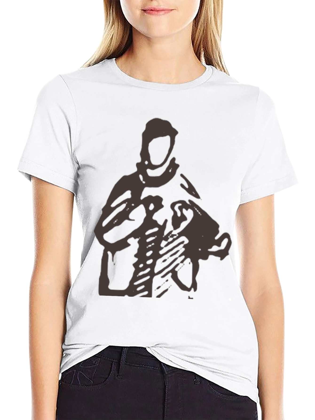 Graphic T-Shirt - Abstract Figure Print - Casual Wear