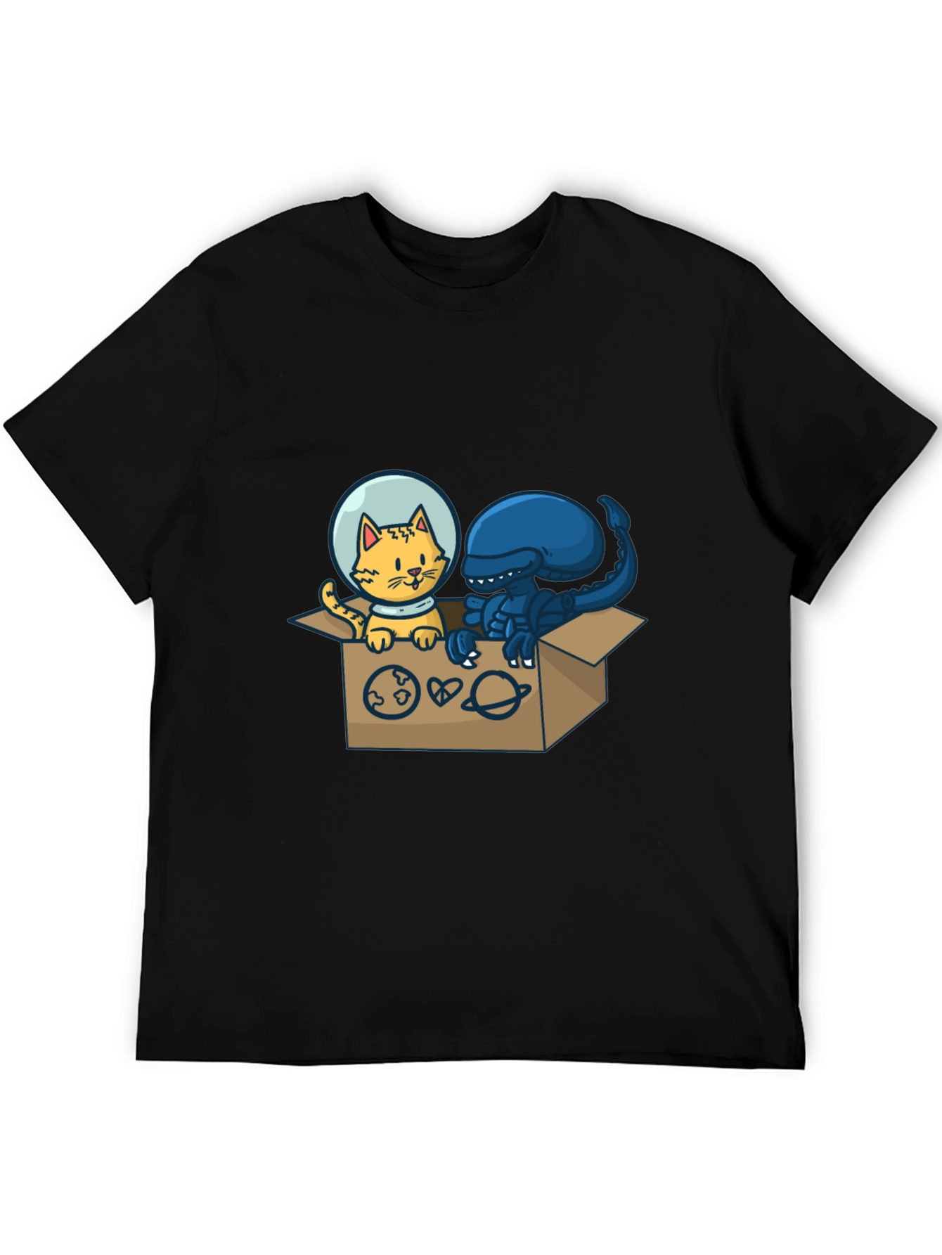 Cosmic Critters T-Shirt: Cat & Alien in Space!