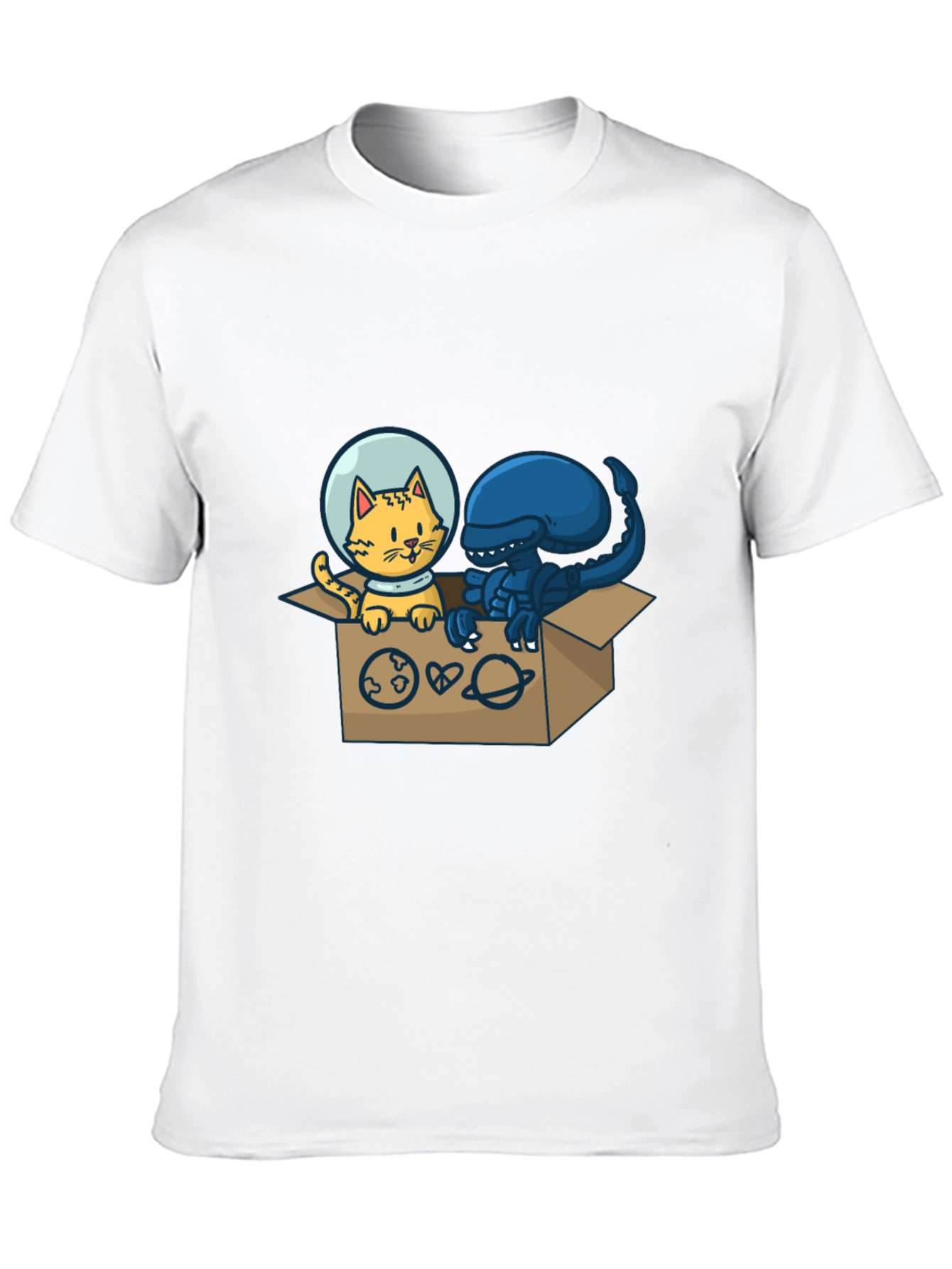 Cosmic Critters T-Shirt: Cat & Alien in Space!