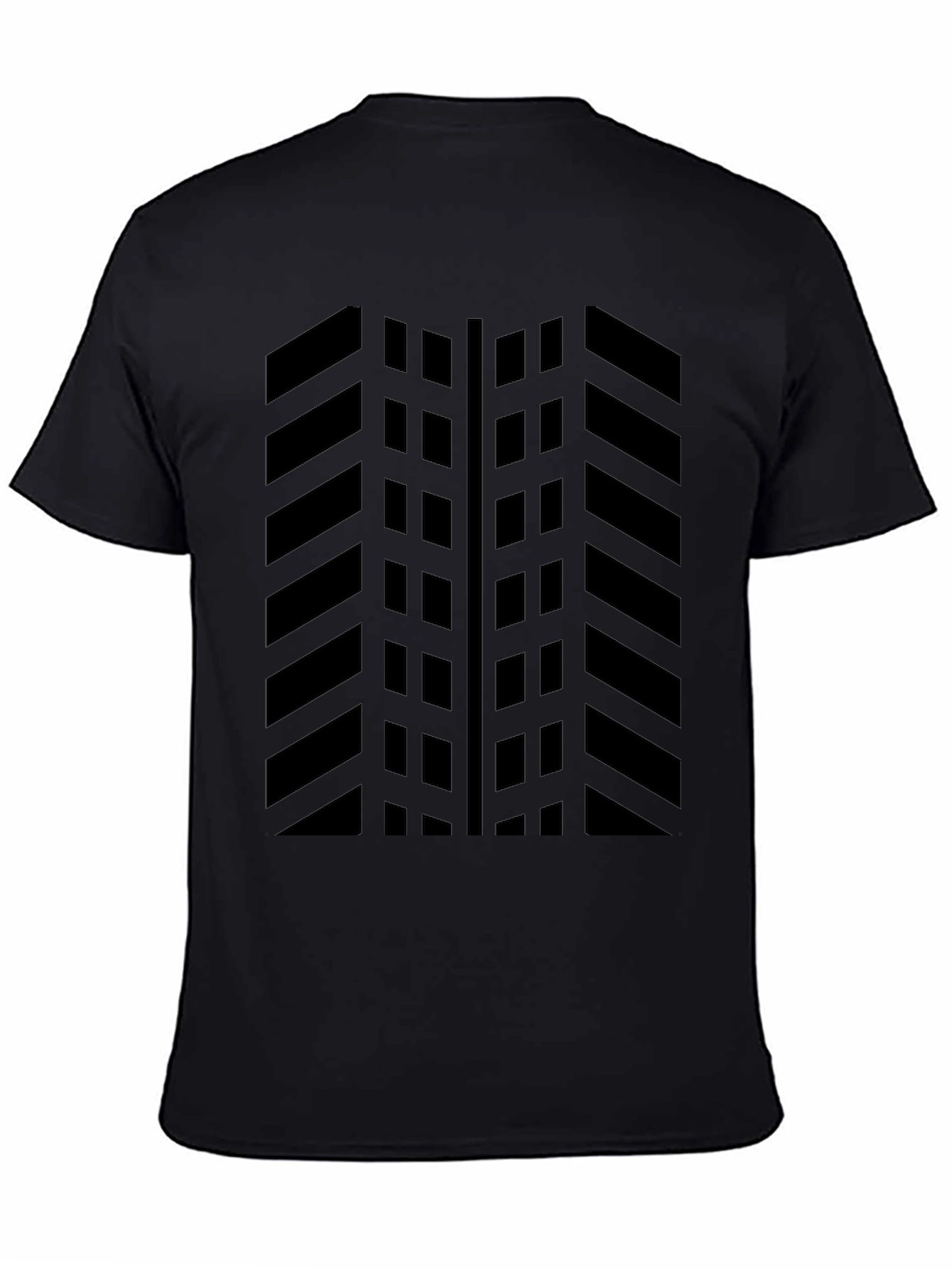 Black Tire Tread Pattern T-Shirt - Graphic Tee