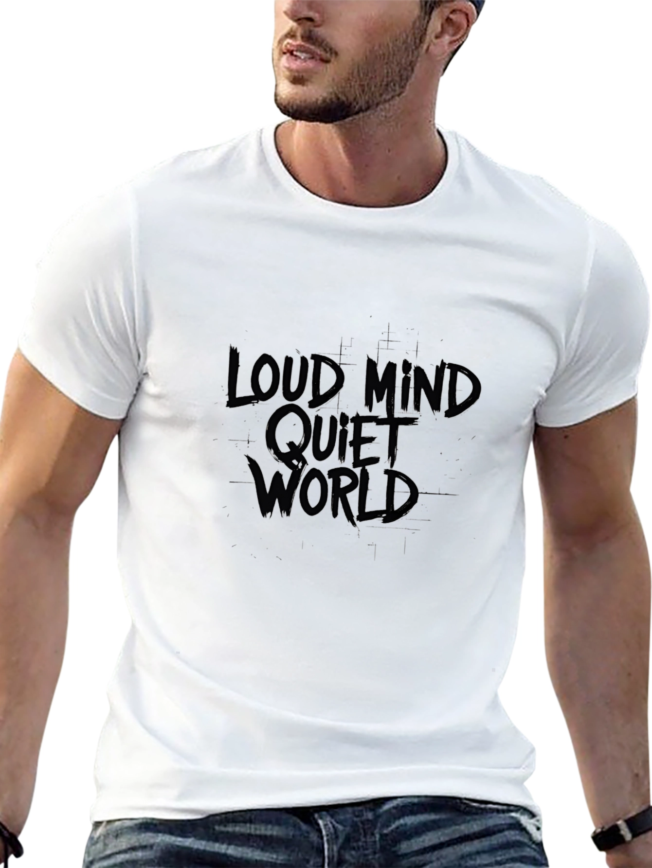 Loud Mind Quiet World Black Graphic Tee