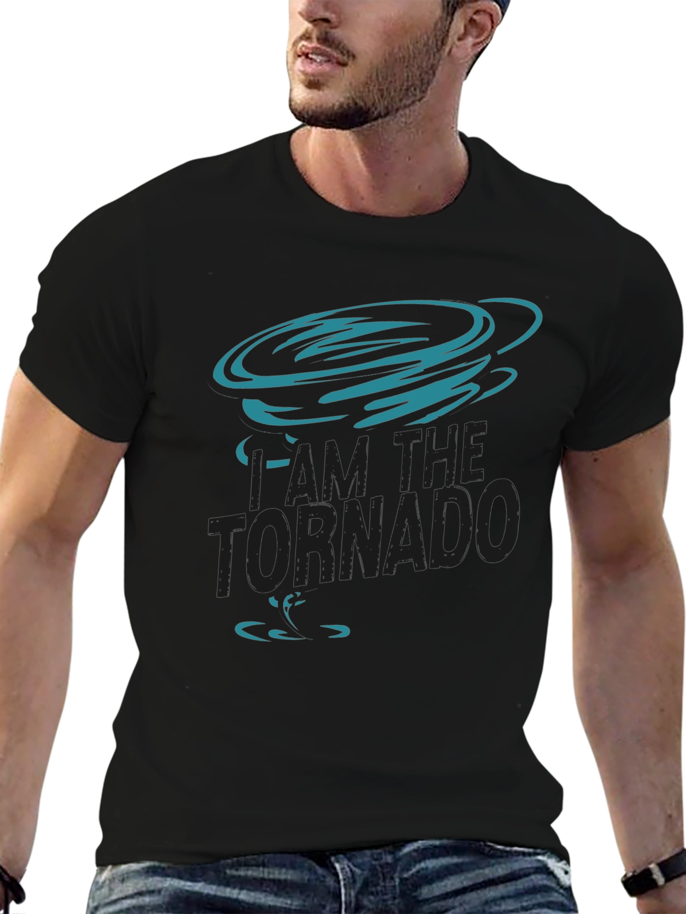 I am the Tornado Graphic T-Shirt - Black