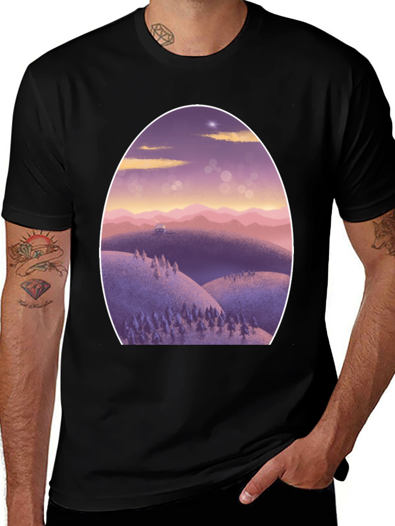 Artistic Landscape Graphic Tee