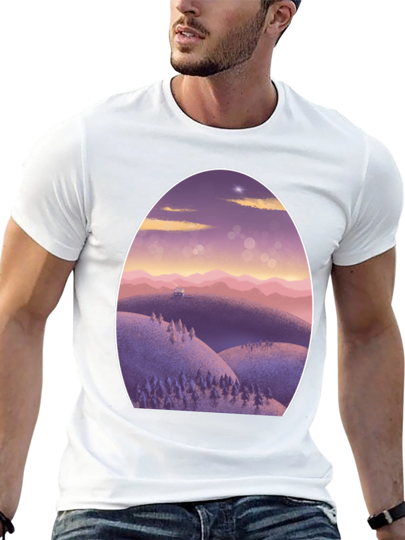 Artistic Landscape Graphic Tee