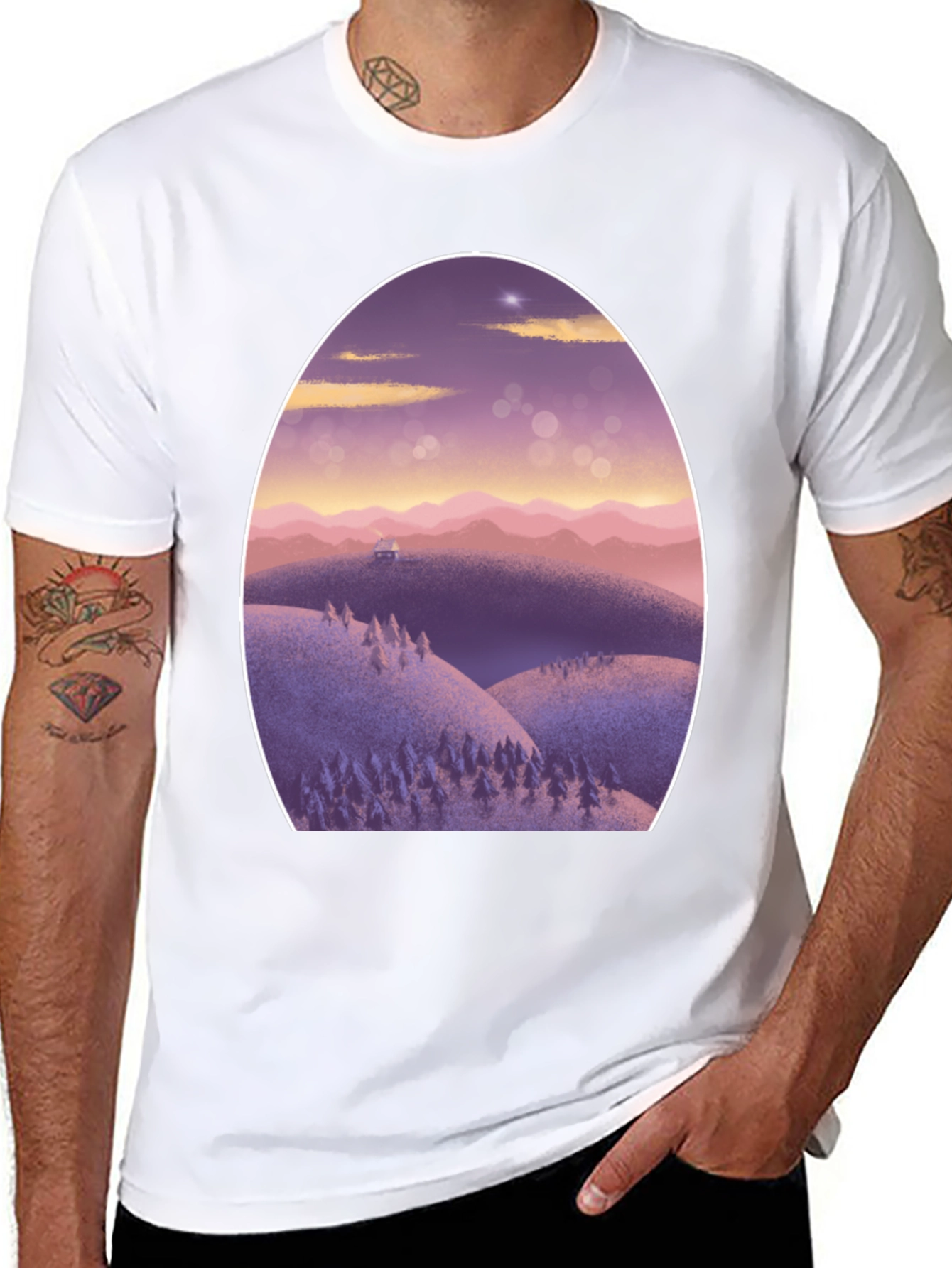 Artistic Landscape Graphic Tee