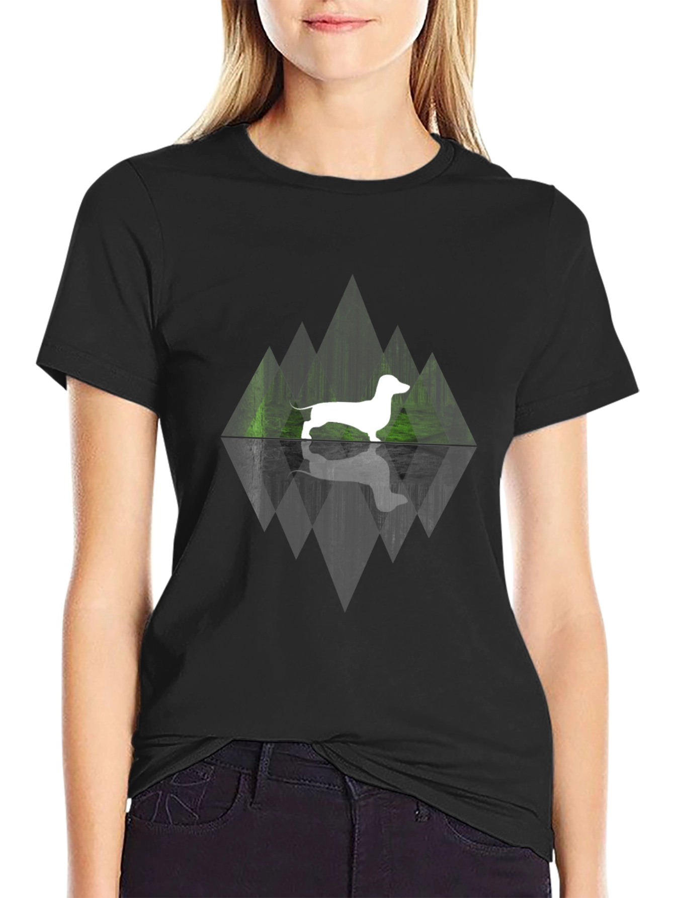 Dachshund Reflection Graphic Tee
