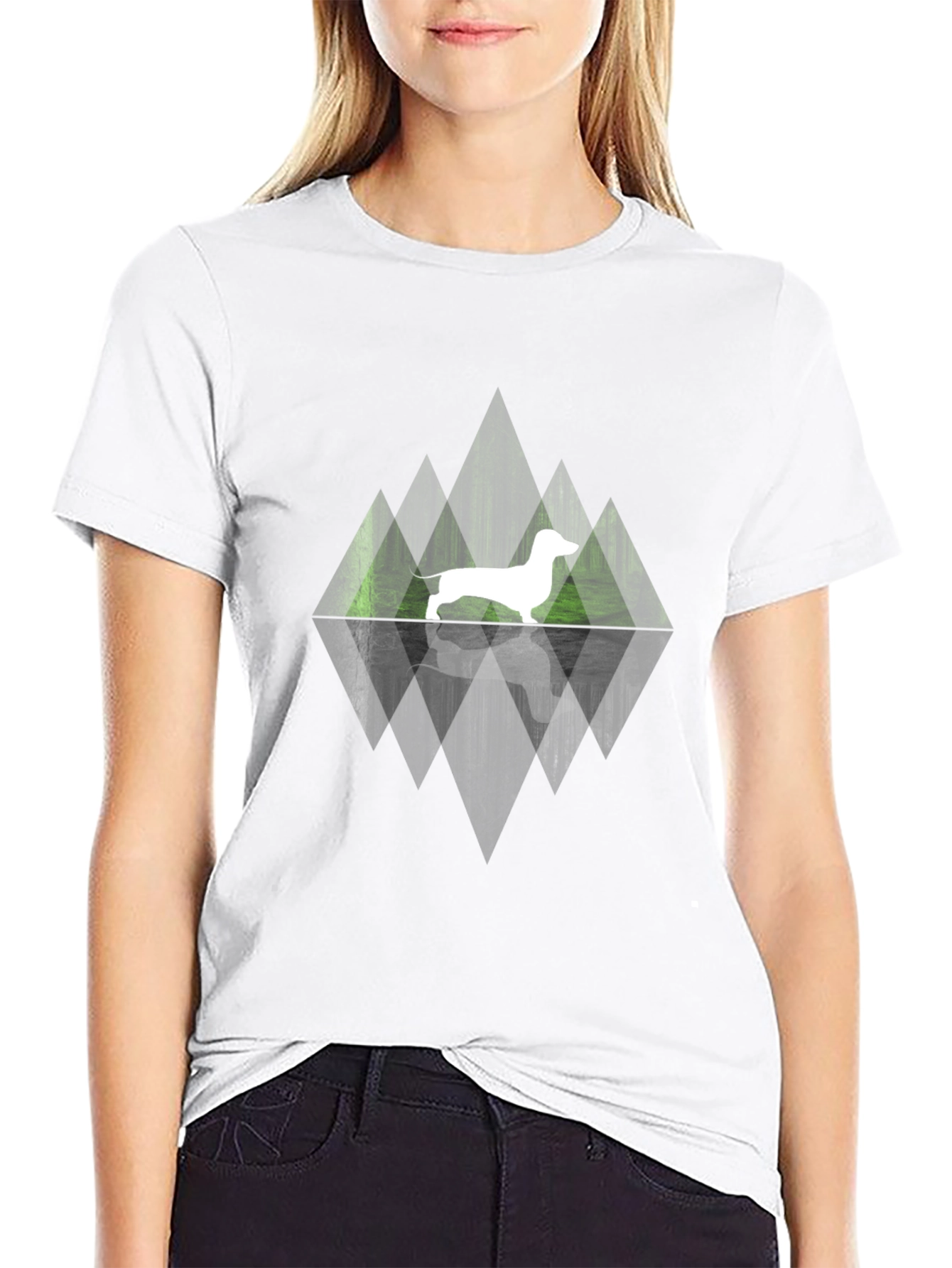 Dachshund Reflection Graphic Tee