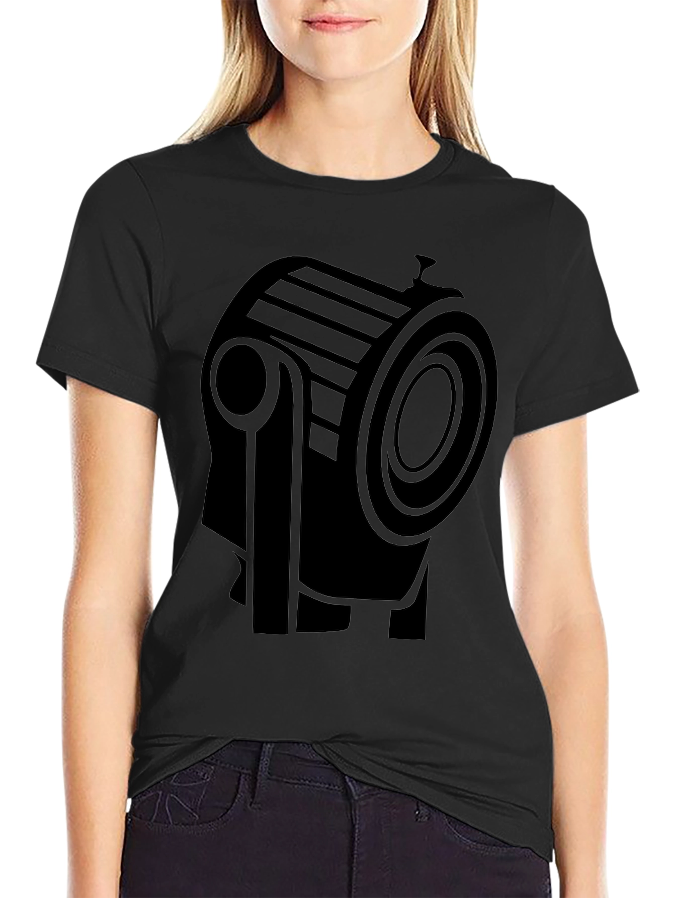 Spotlight Graphic Tee - Sleek Black T-Shirt