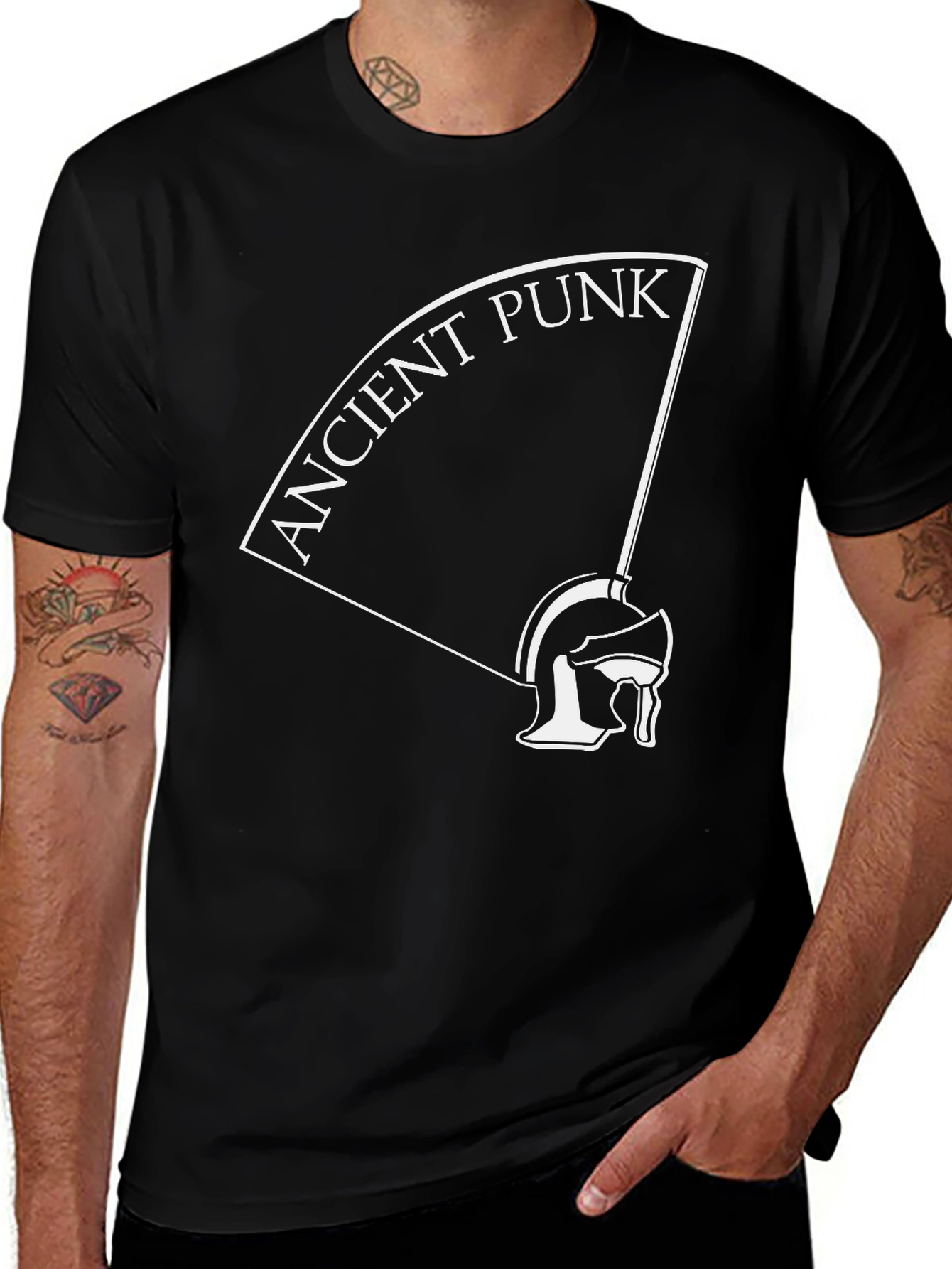 Ancient Punk Graphic T-Shirt - Black Cotton Tee