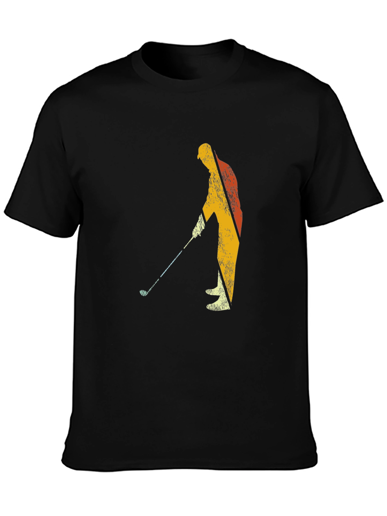 Golfing Silhouette Graphic Tee - Black