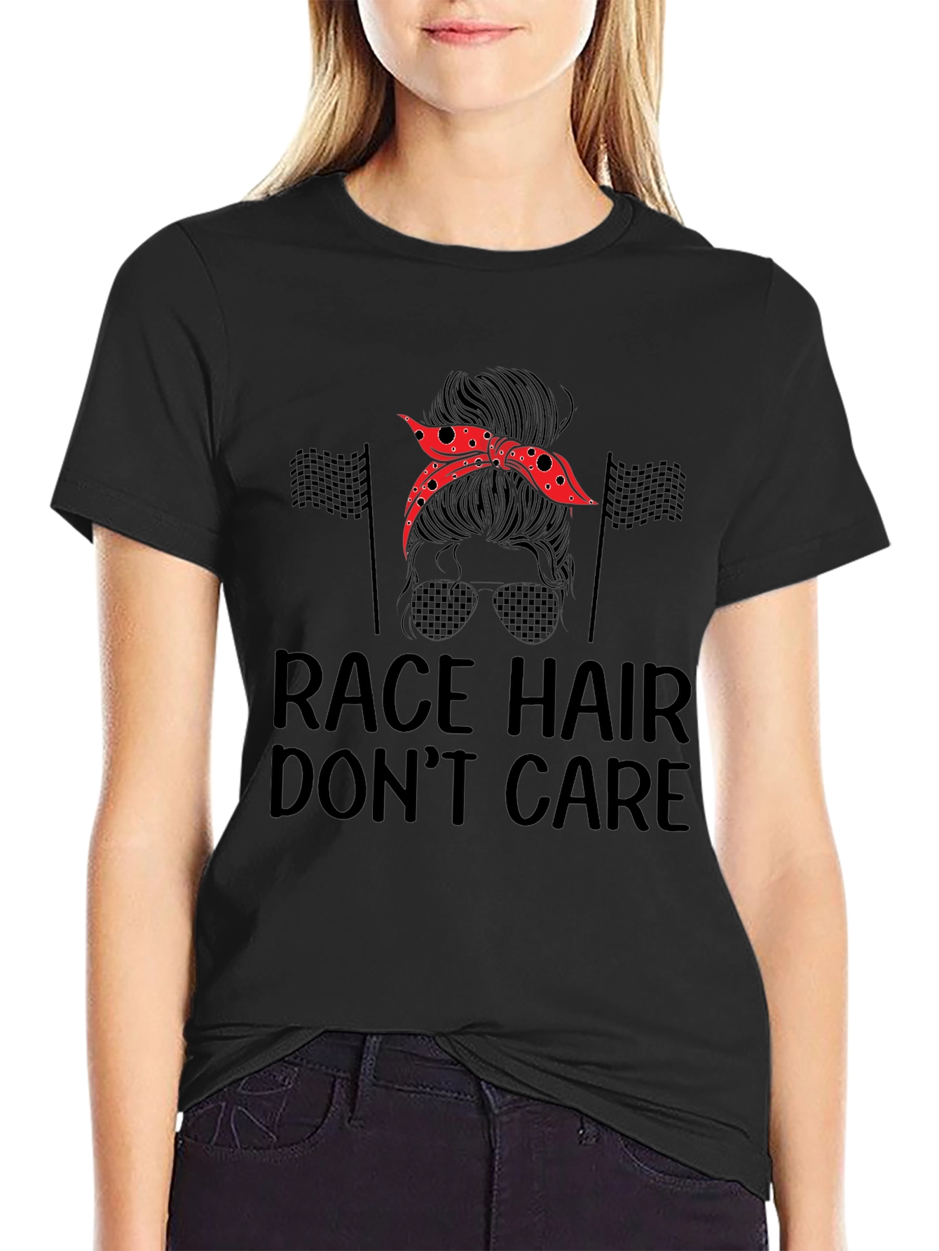 Race Hair Dont Care Graphic Tee