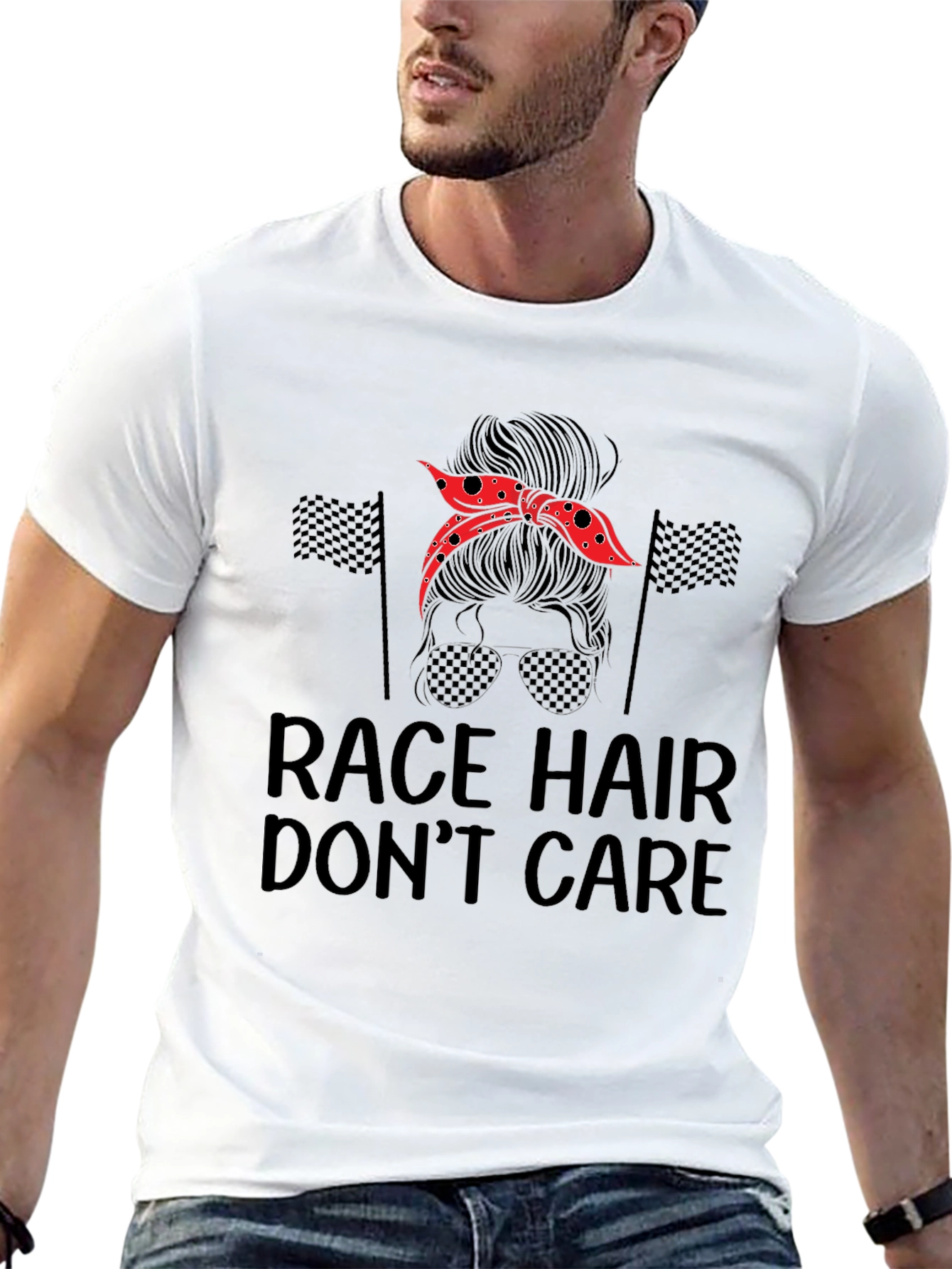 Race Hair Dont Care Graphic Tee