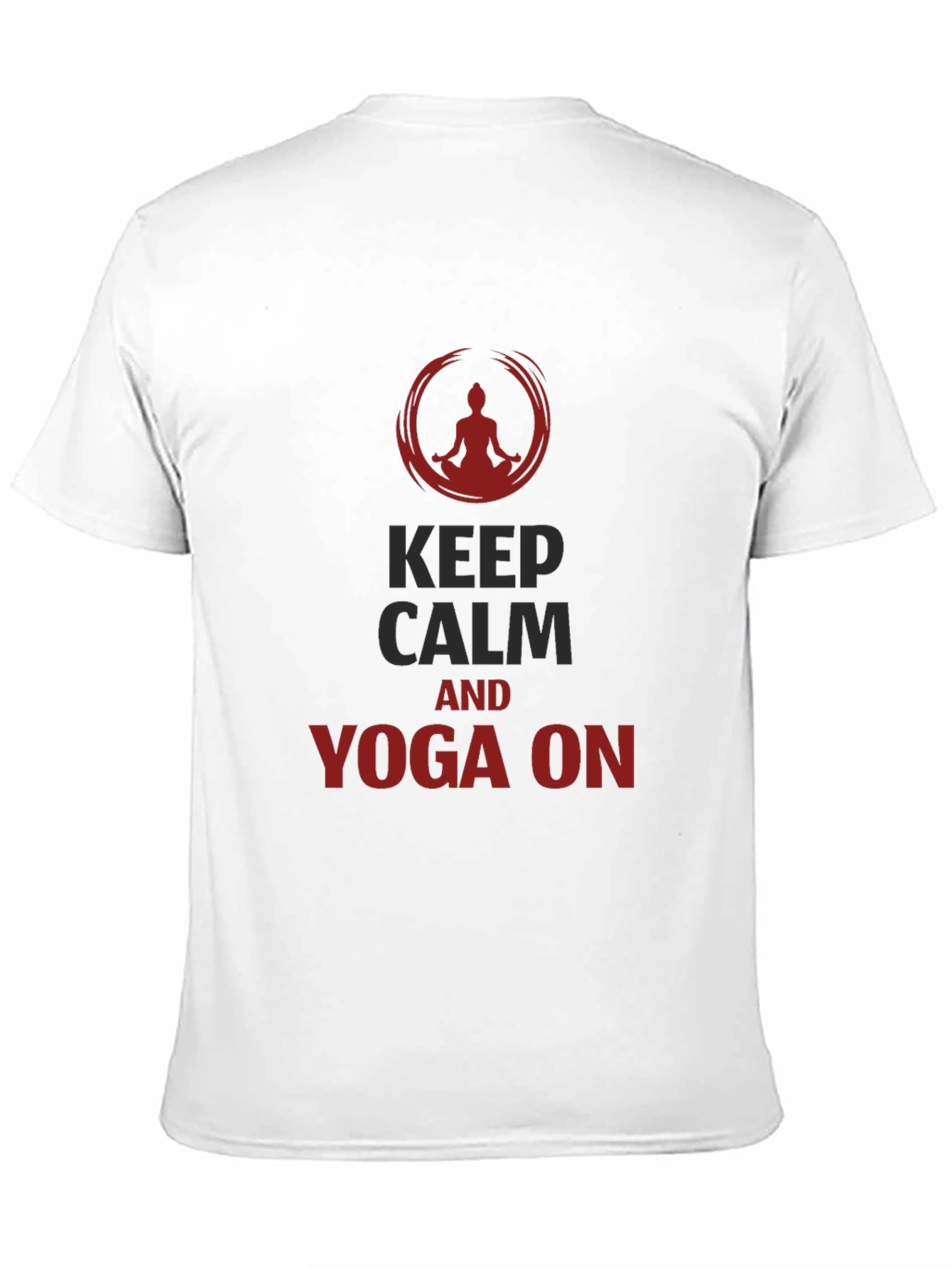 Keep Calm Yoga T-Shirt - Mens Black Tee
