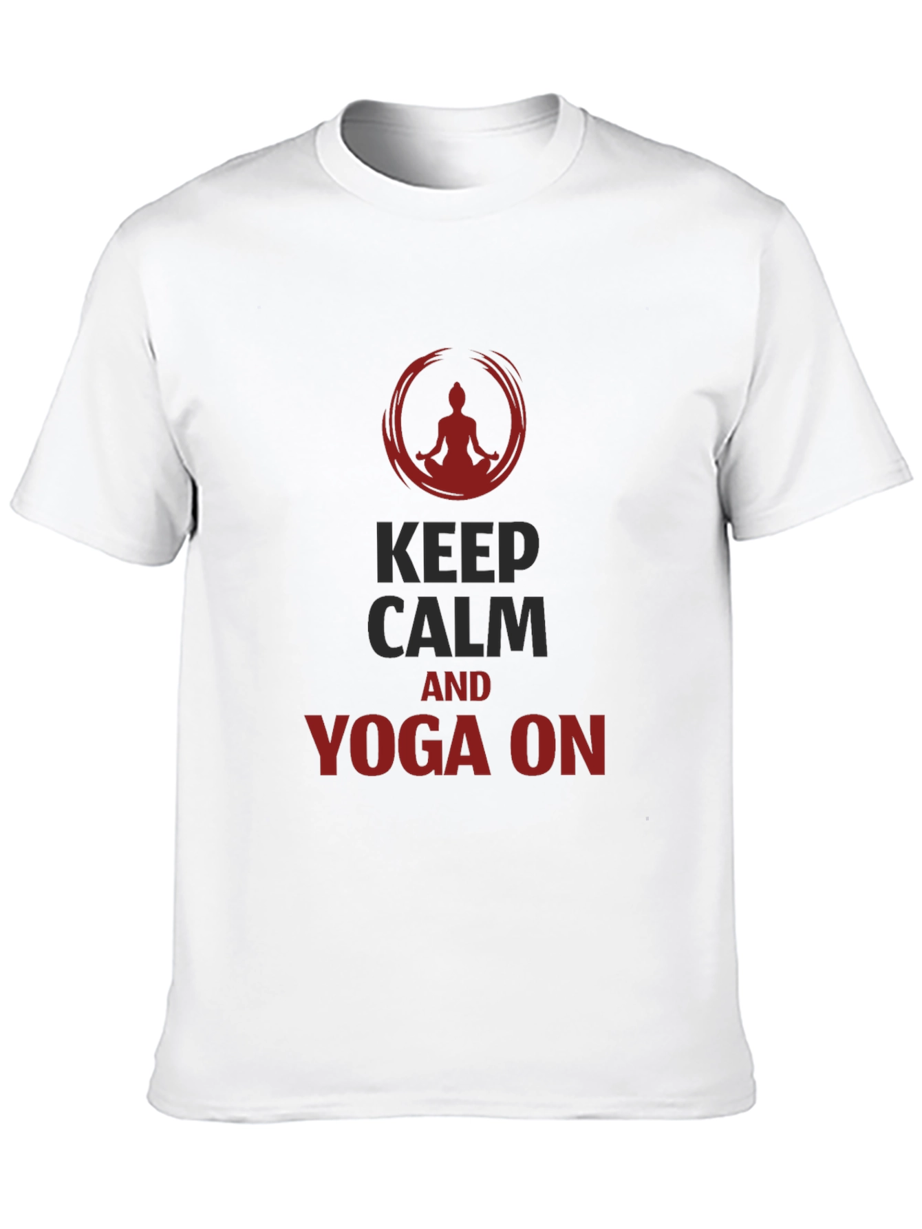 Keep Calm Yoga T-Shirt - Mens Black Tee