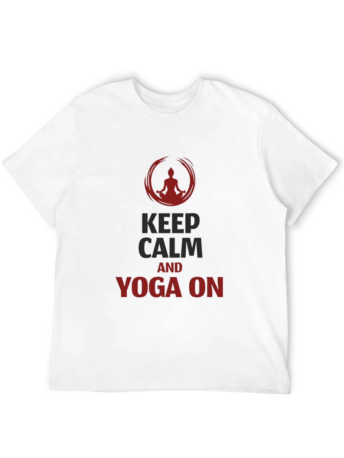 Keep Calm Yoga T-Shirt - Mens Black Tee