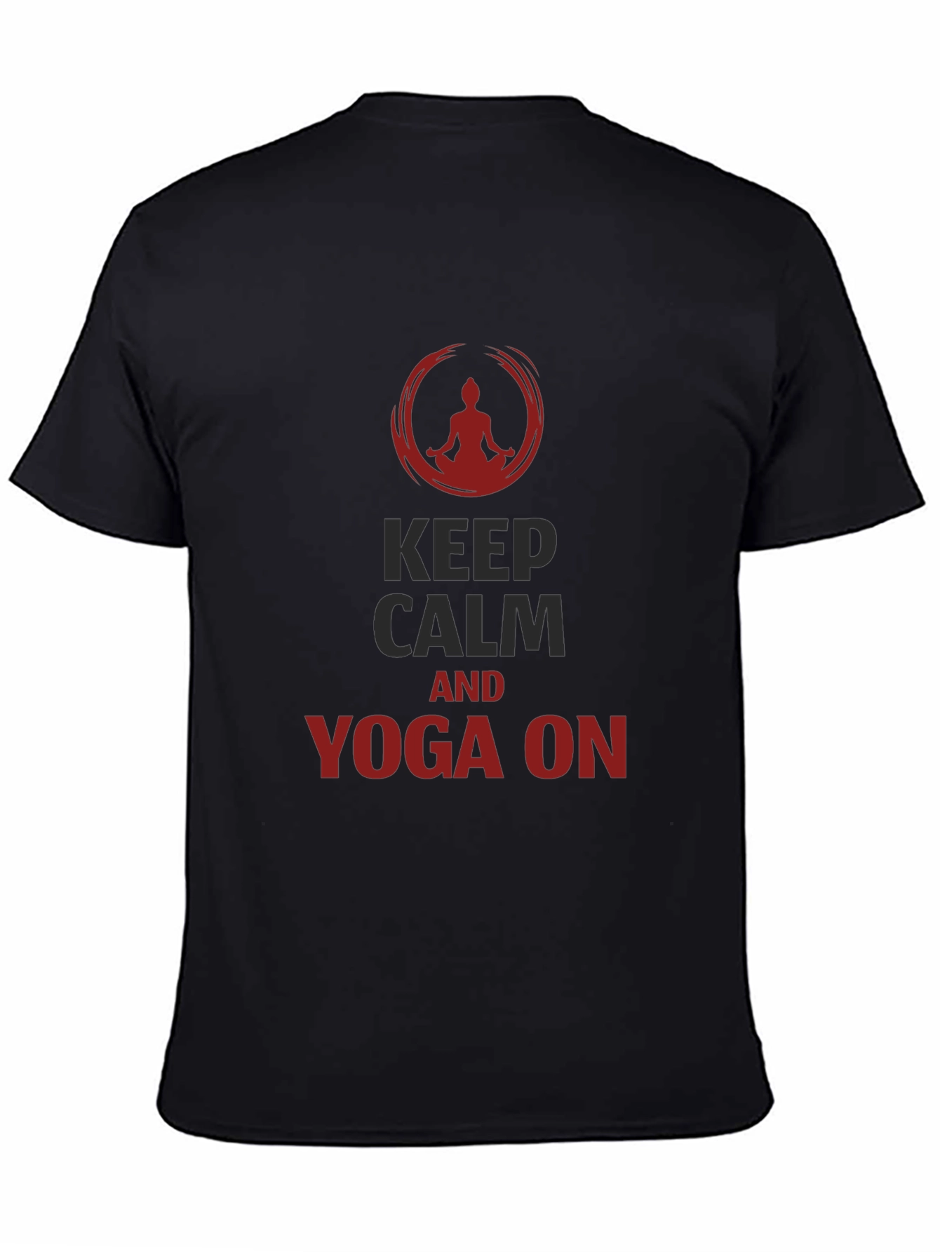 Keep Calm Yoga T-Shirt - Mens Black Tee