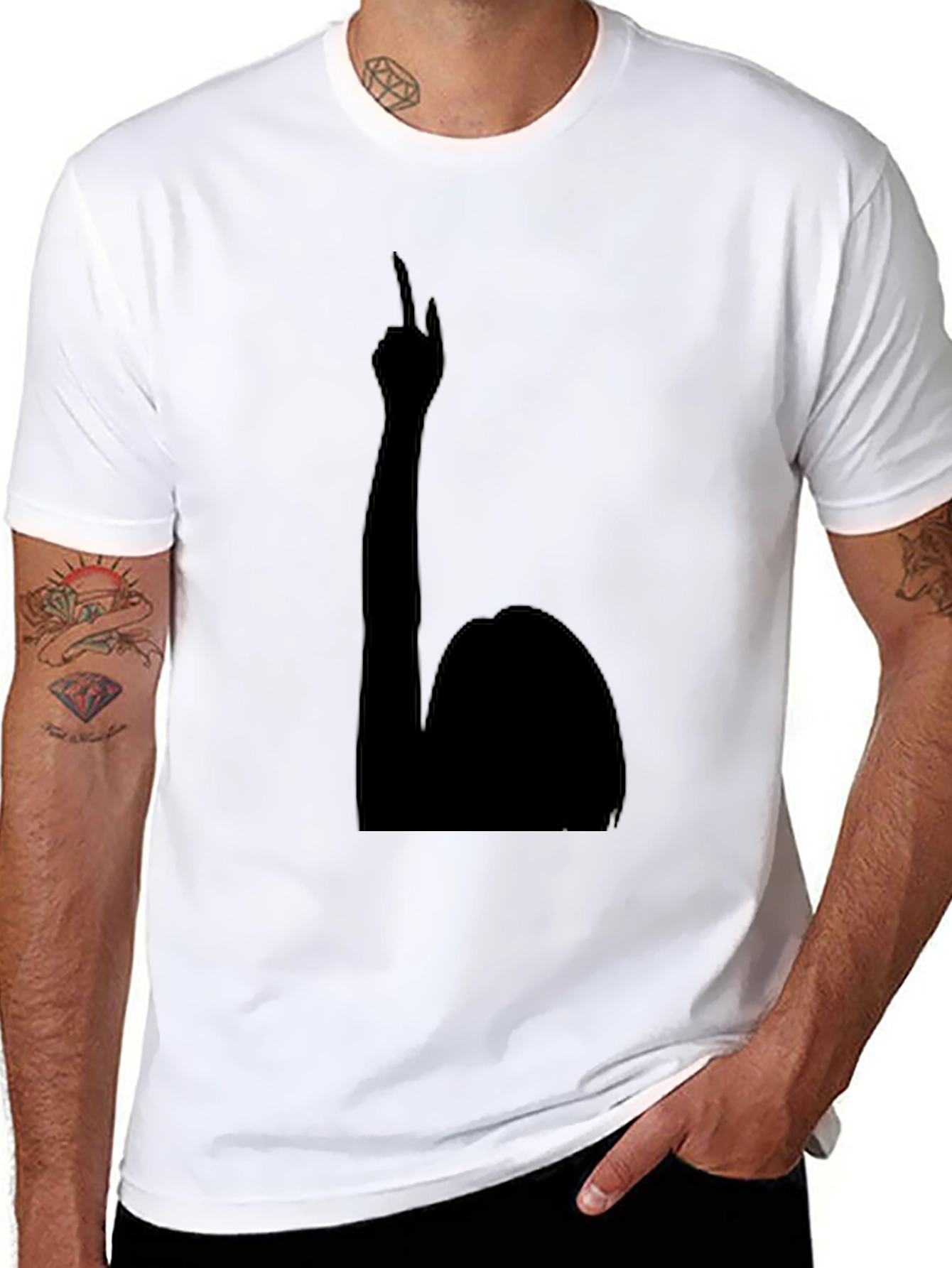 Silhouette T-Shirt - Raising Hand