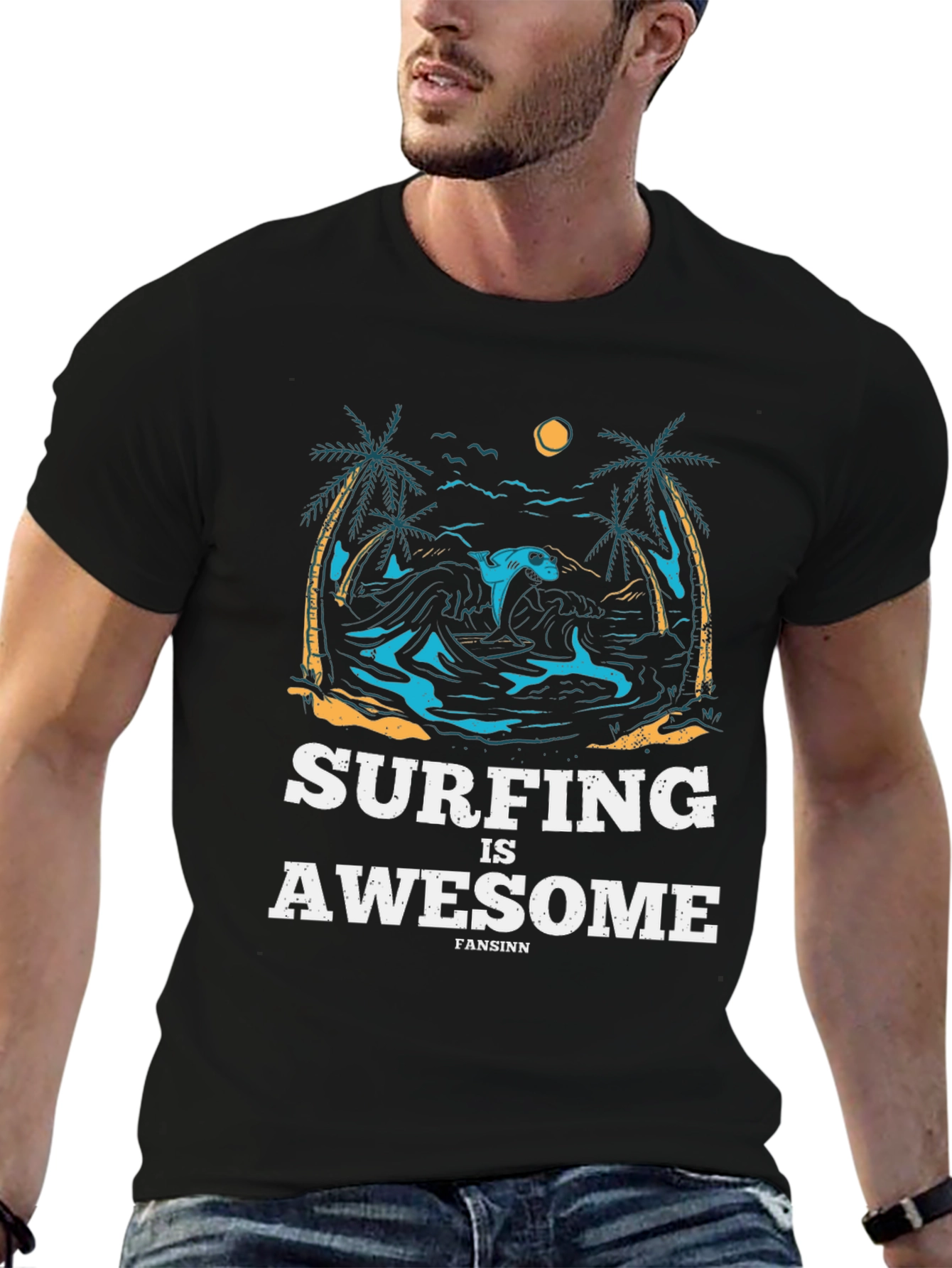Surfing is Awesome Graphic Tee