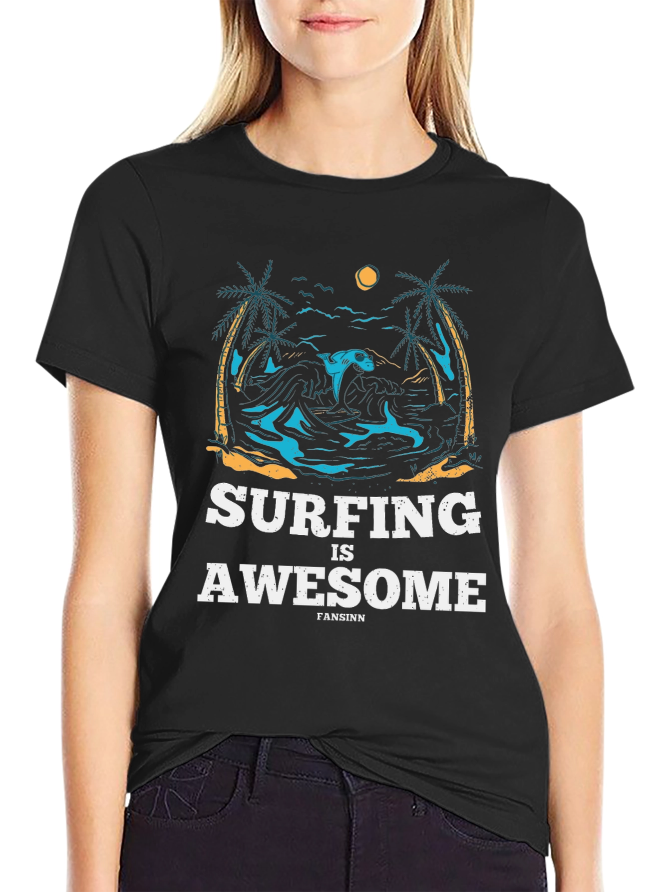 Surfing is Awesome Graphic Tee