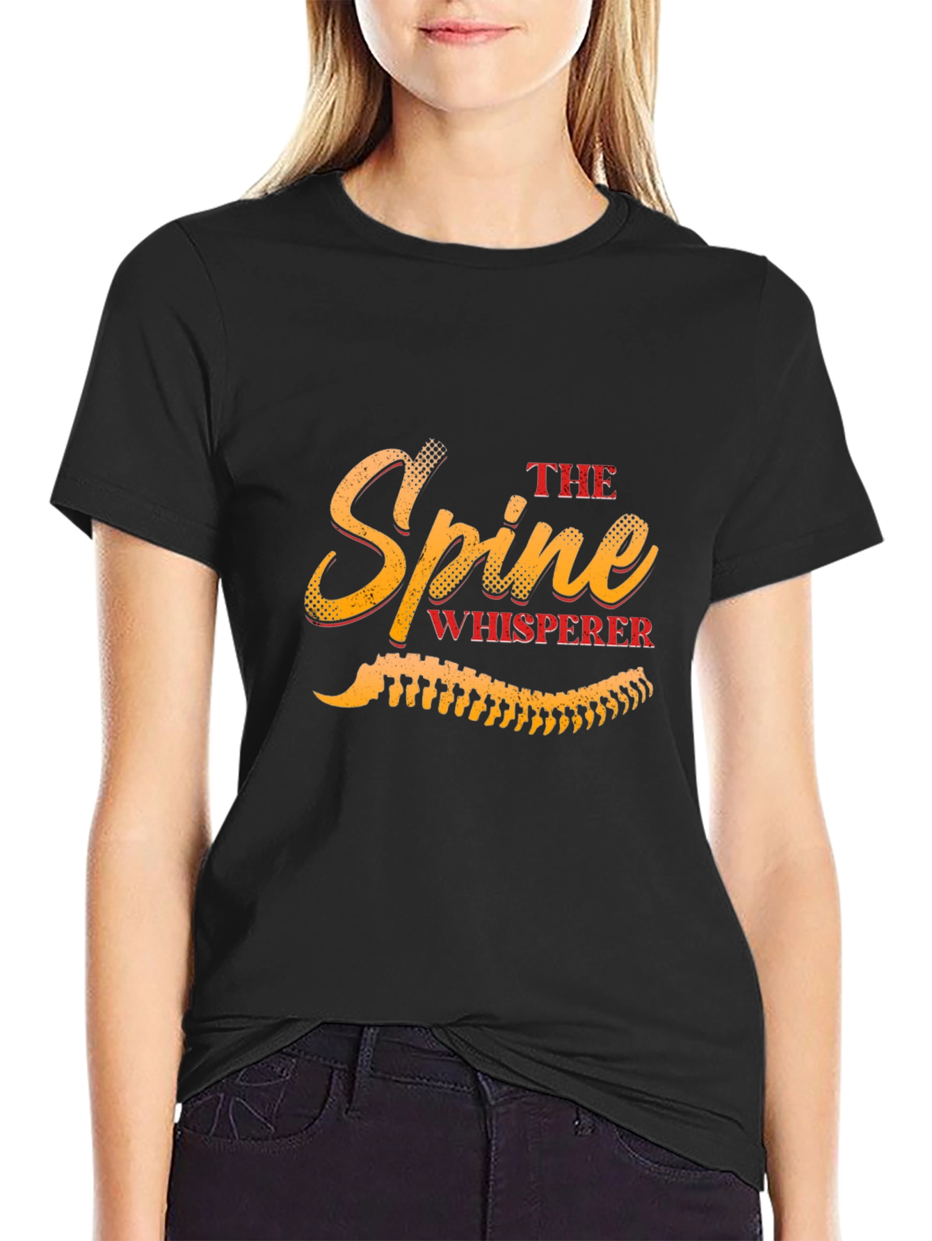 The Spine Whisperer T-Shirt - Black