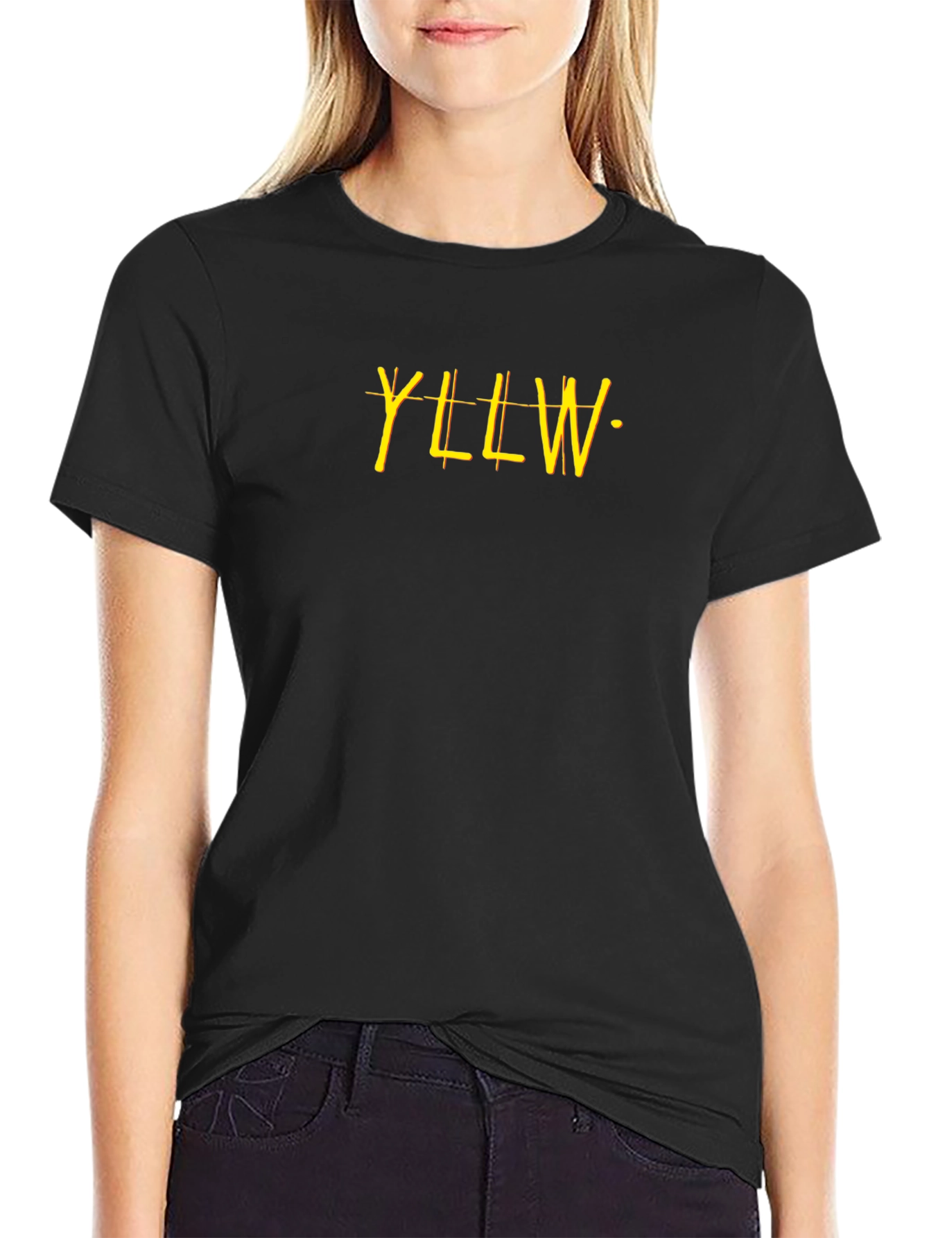 YLLW Graphic Tee - Stylish Black Cotton T-Shirt