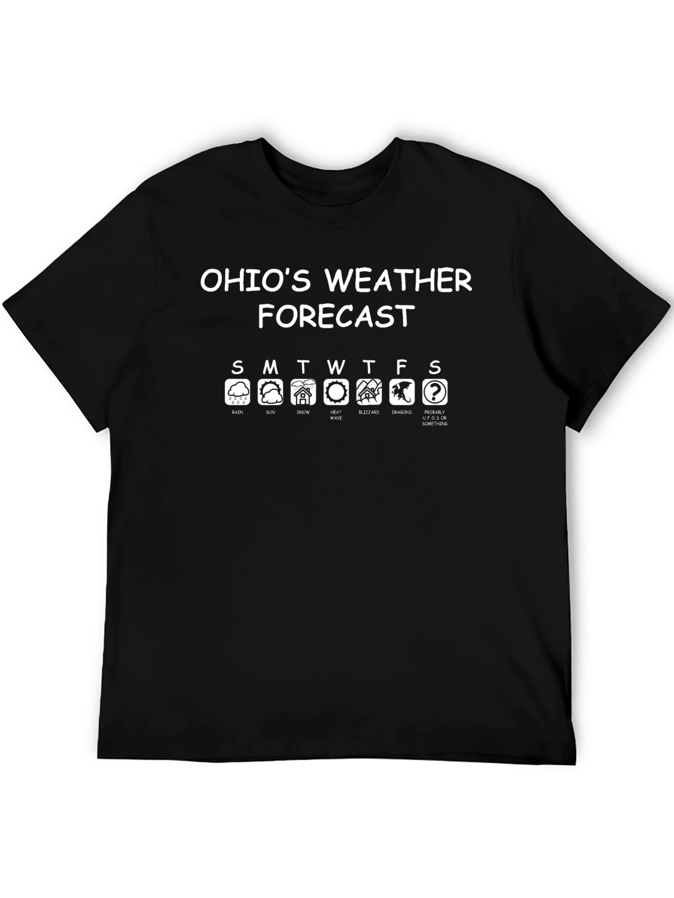 Ohio Weather Forecast Funny Graphic T-Shirt