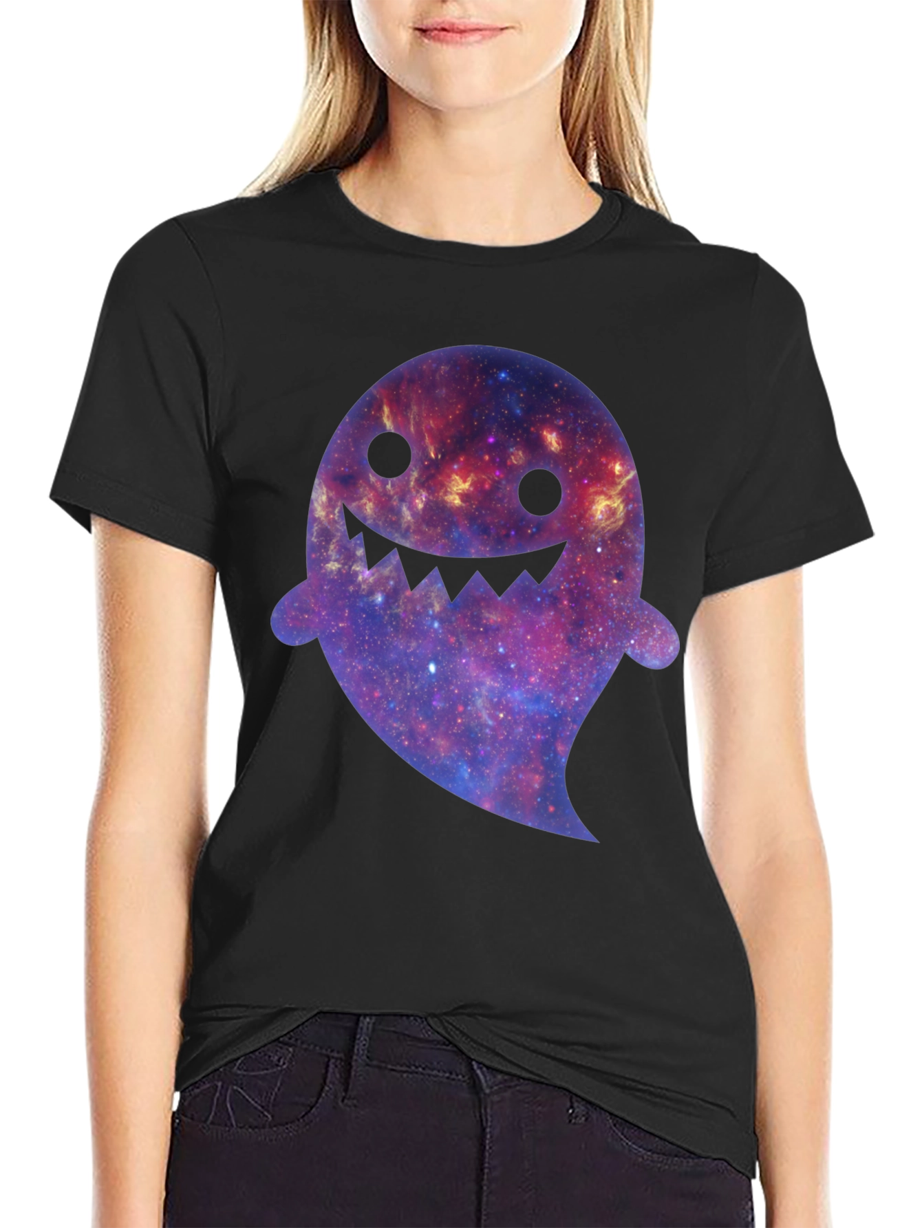 Galaxy Ghost Graphic T-Shirt