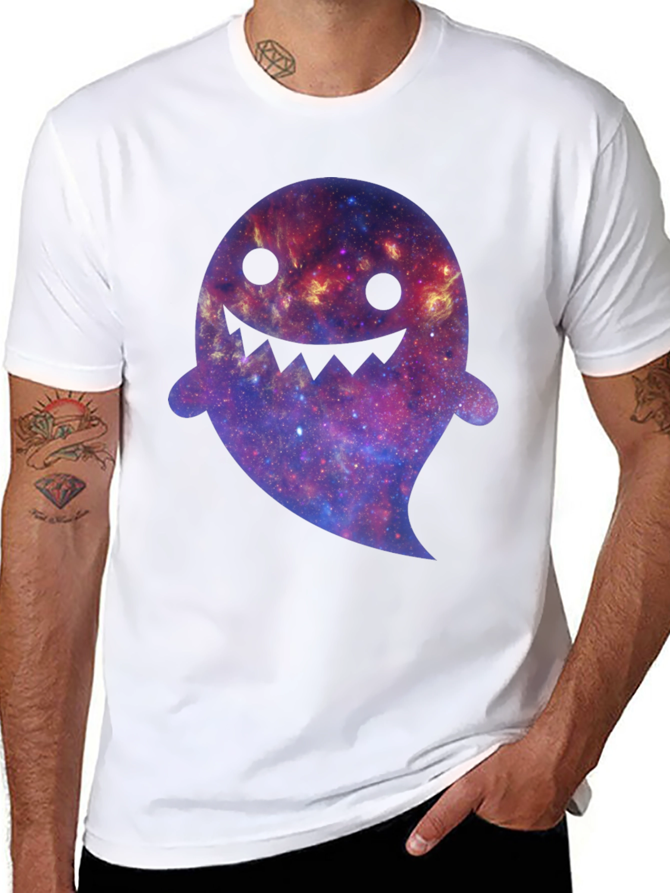 Galaxy Ghost Graphic T-Shirt