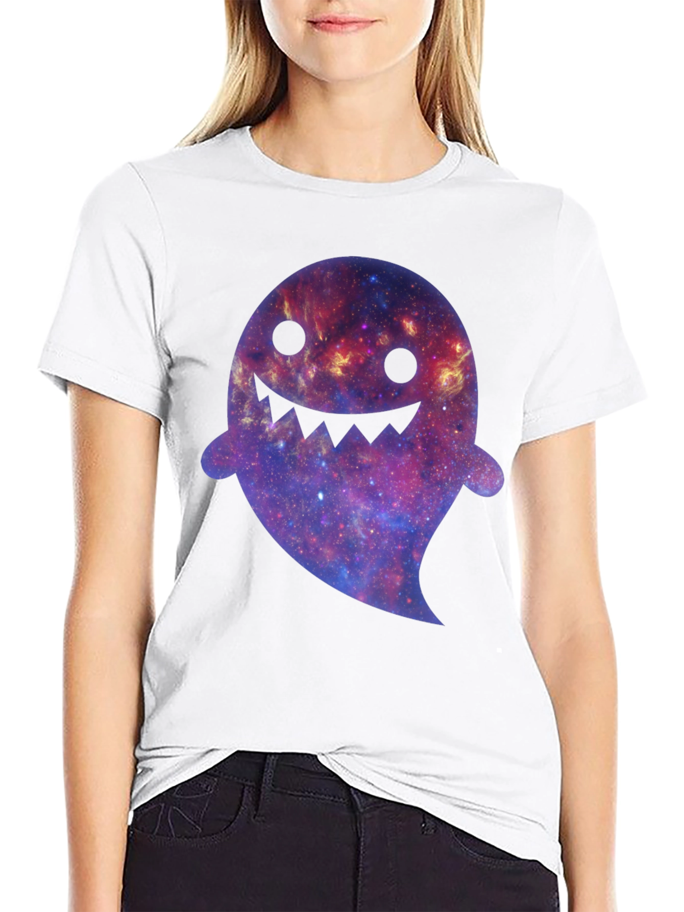 Galaxy Ghost Graphic T-Shirt