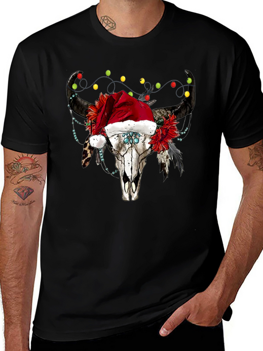 Bull Skull Christmas Tee