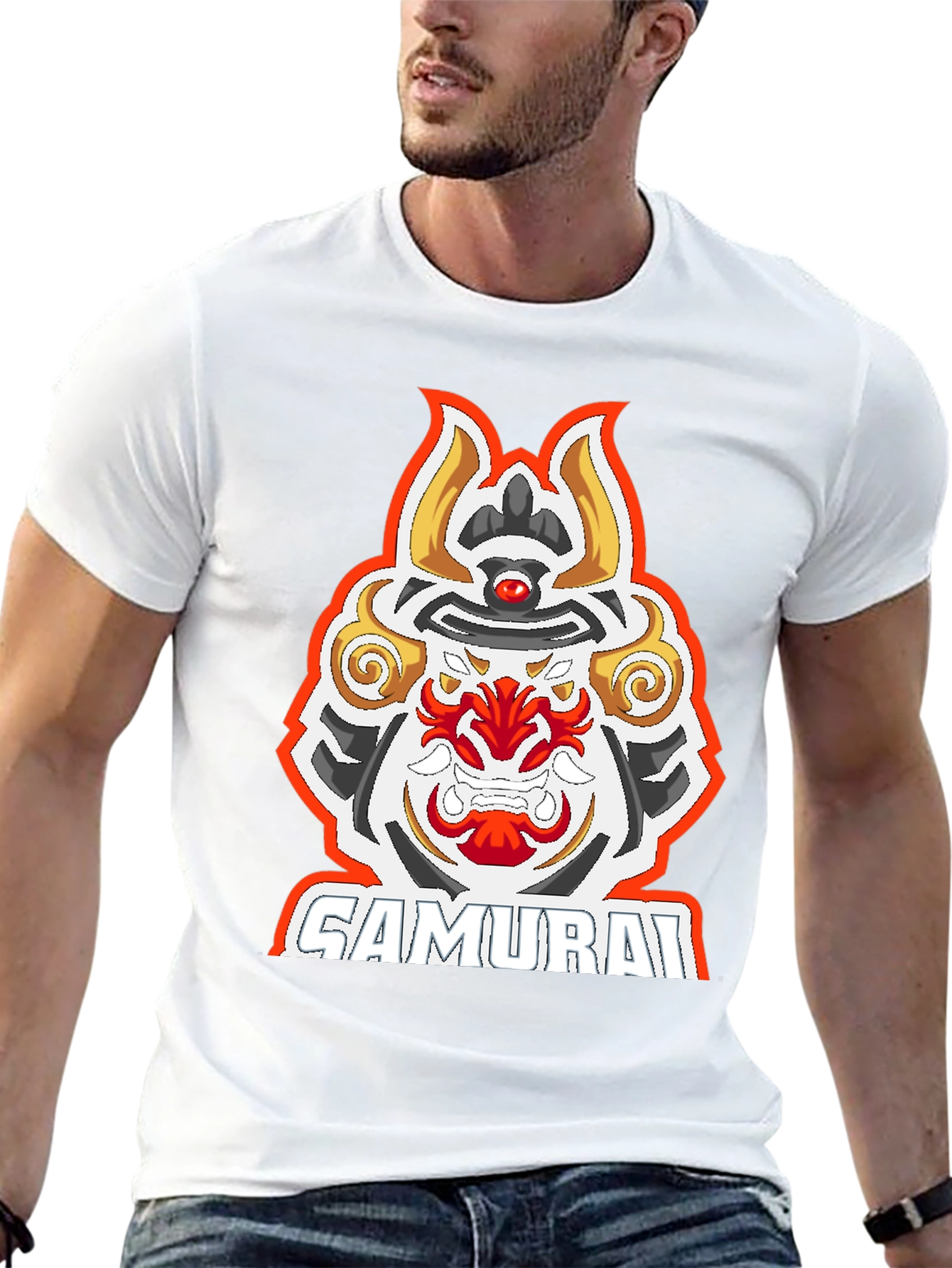Samurai Graphic Tee - Mens Black T-Shirt