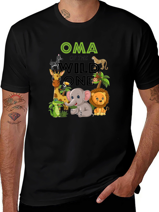Oma of the Wild One Black T-Shirt