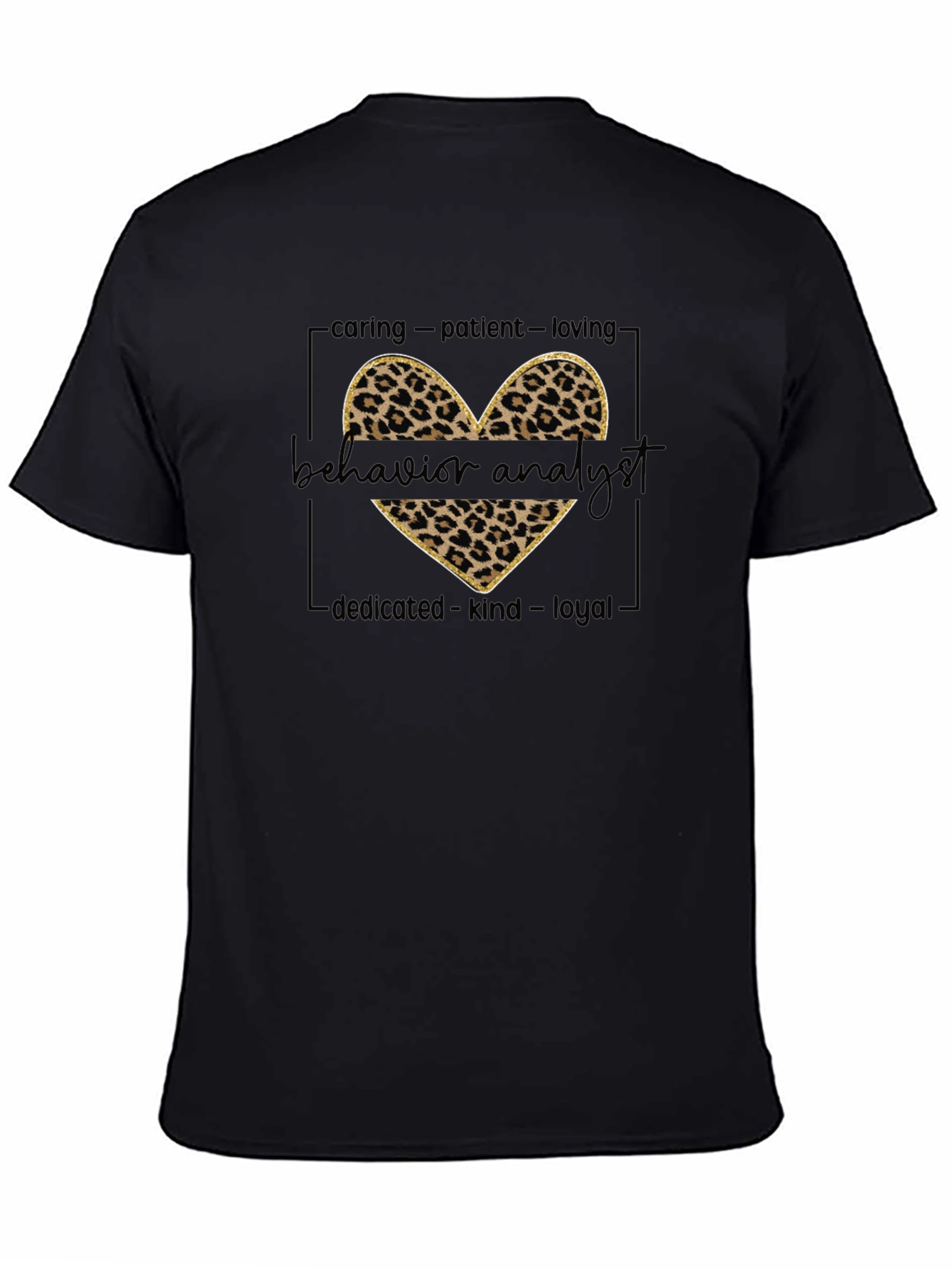 Behavior Analyst Leopard Heart T-Shirt