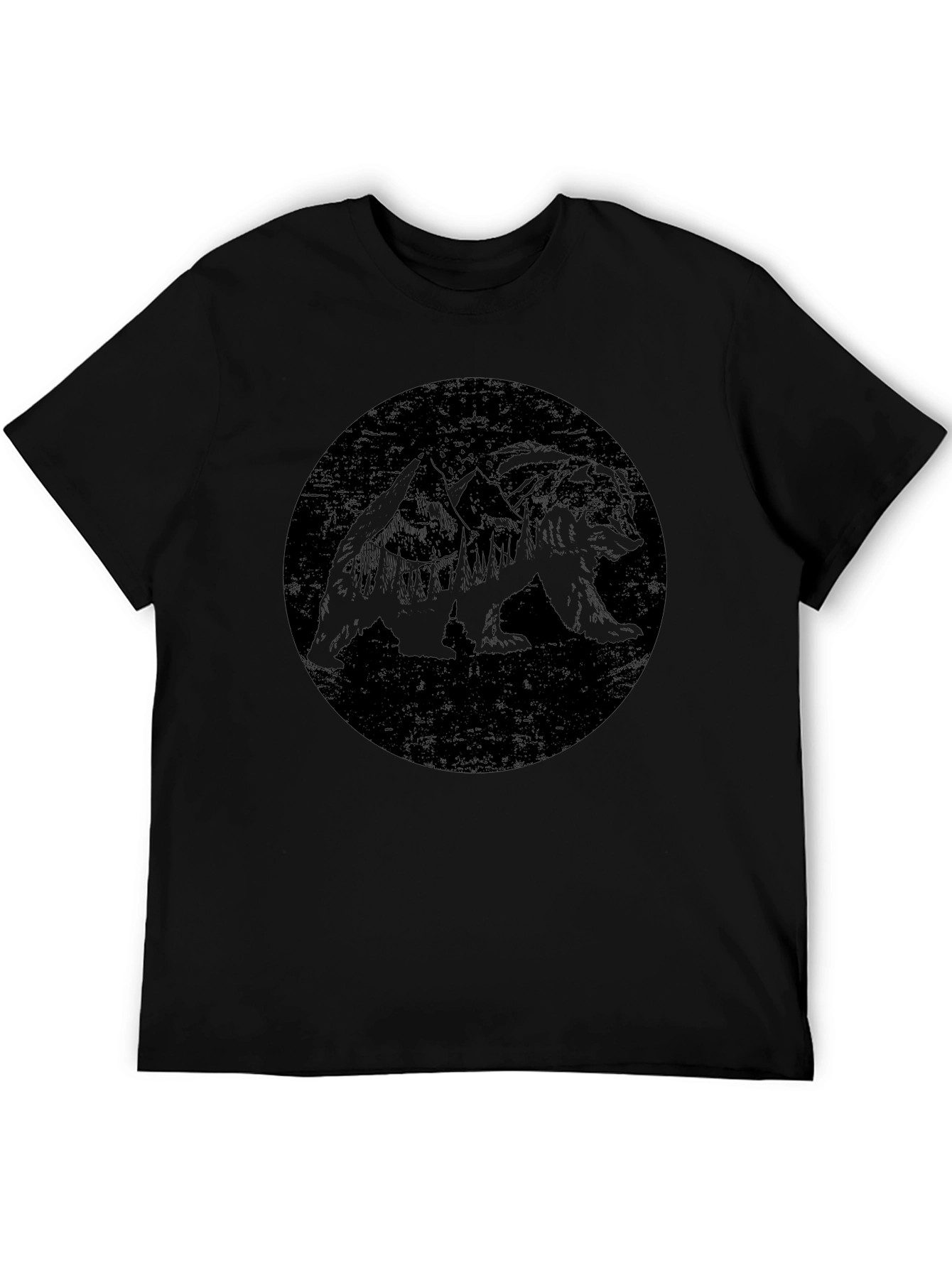 Black Bear Graphic Tee - Mens Crew Neck T-Shirt