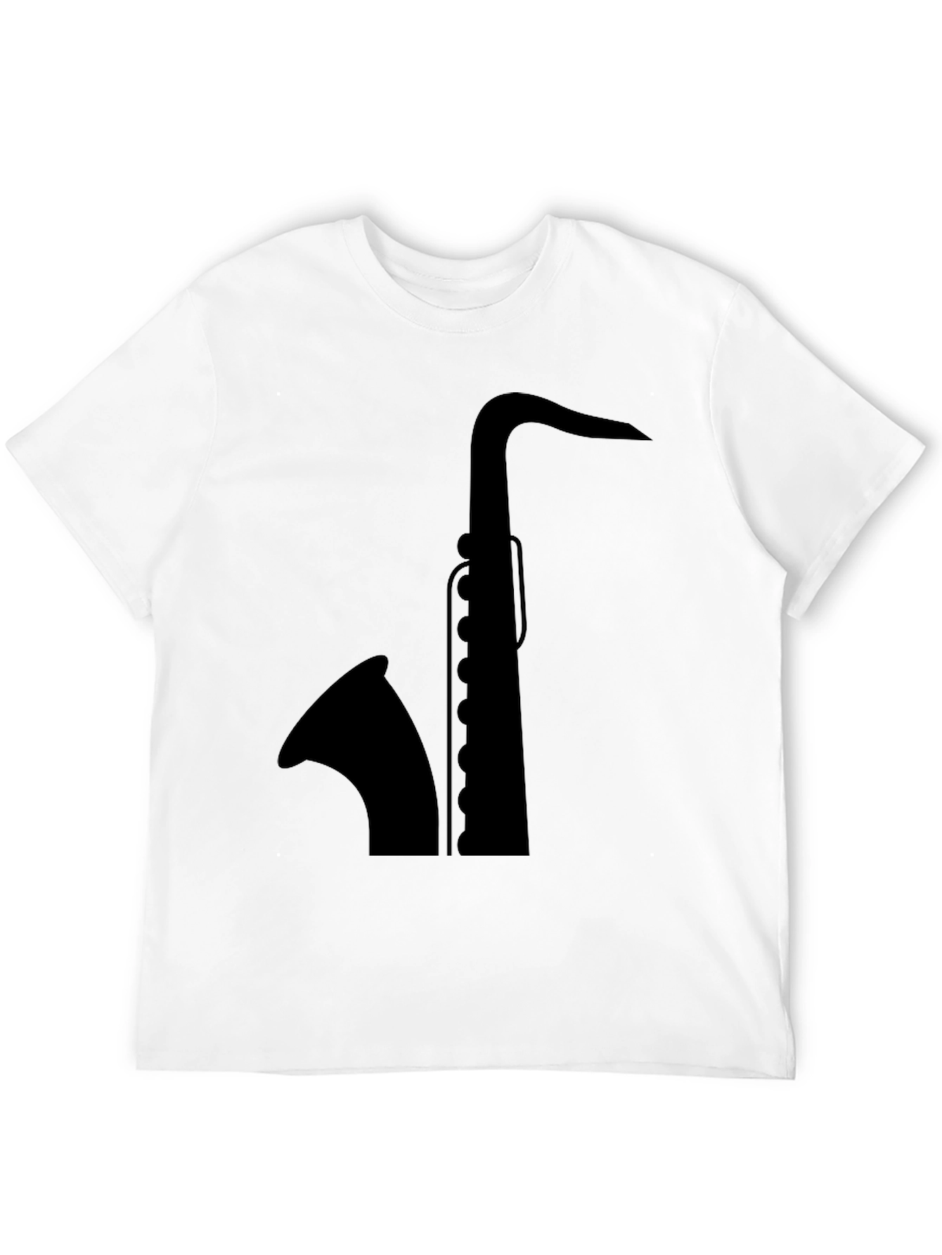 Black Saxophone Graphic Tee - Musician Style