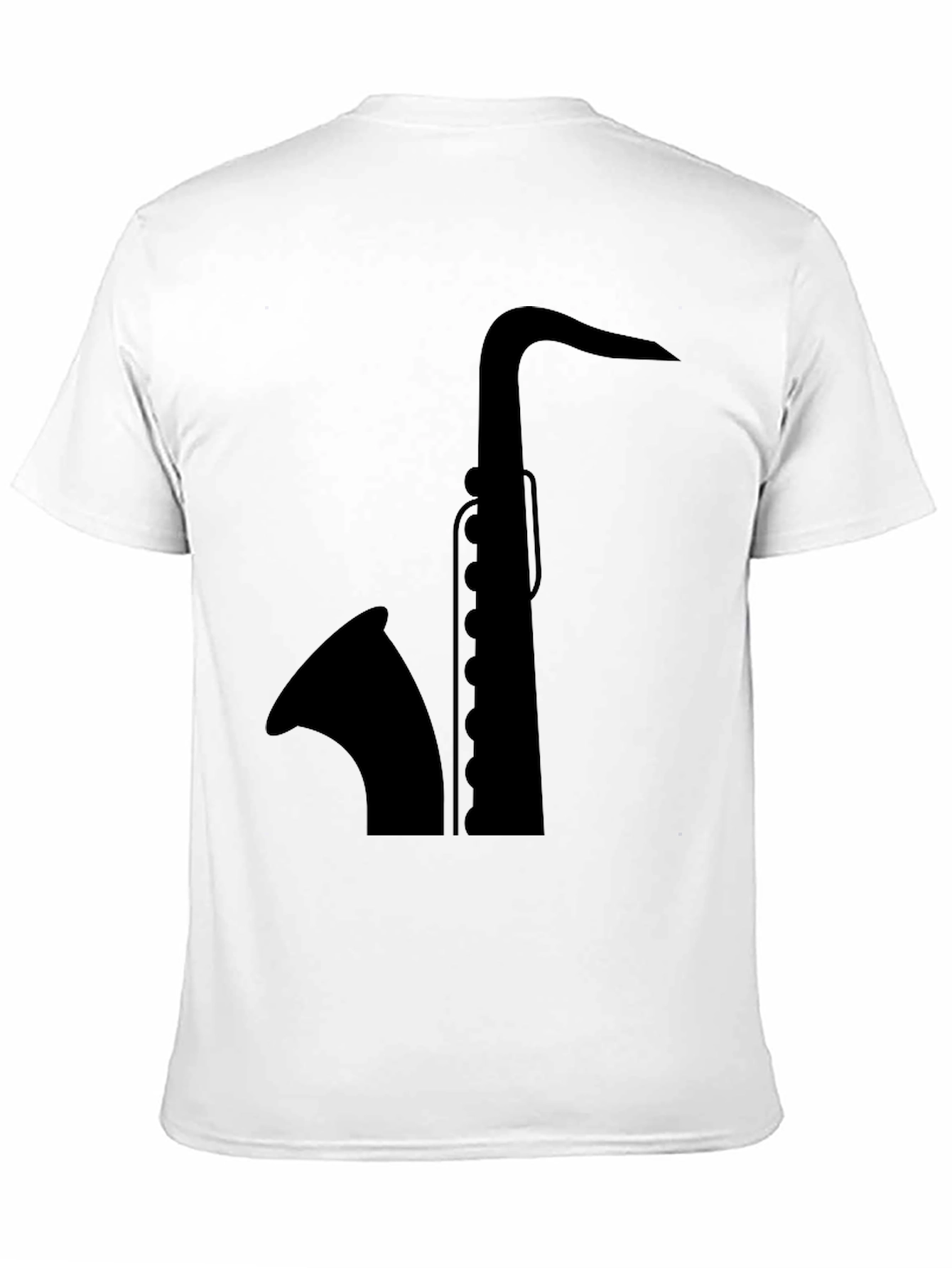 Black Saxophone Graphic Tee - Musician Style