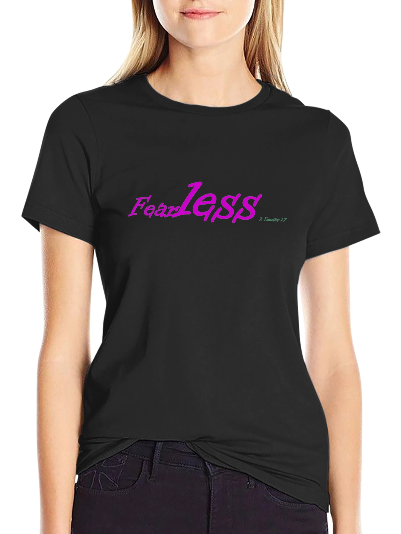 Fearless Graphic Tee - Motivational Black T-Shirt