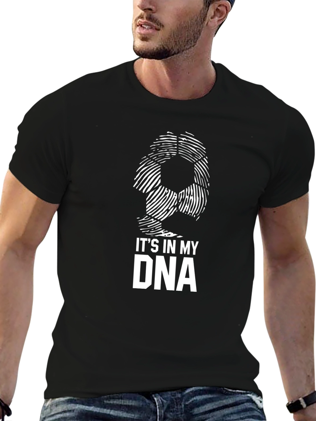 Soccer DNA Graphic T-Shirt - Black