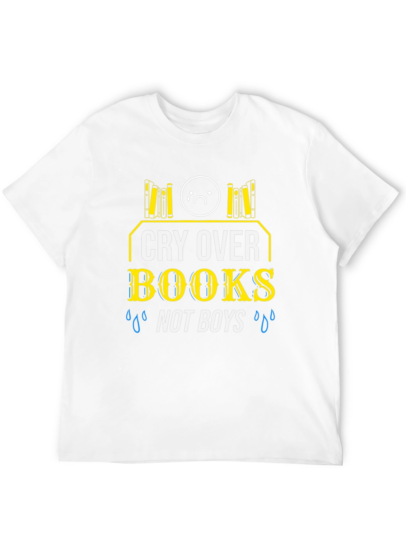 Cry Over Books Not Boys T-Shirt Black