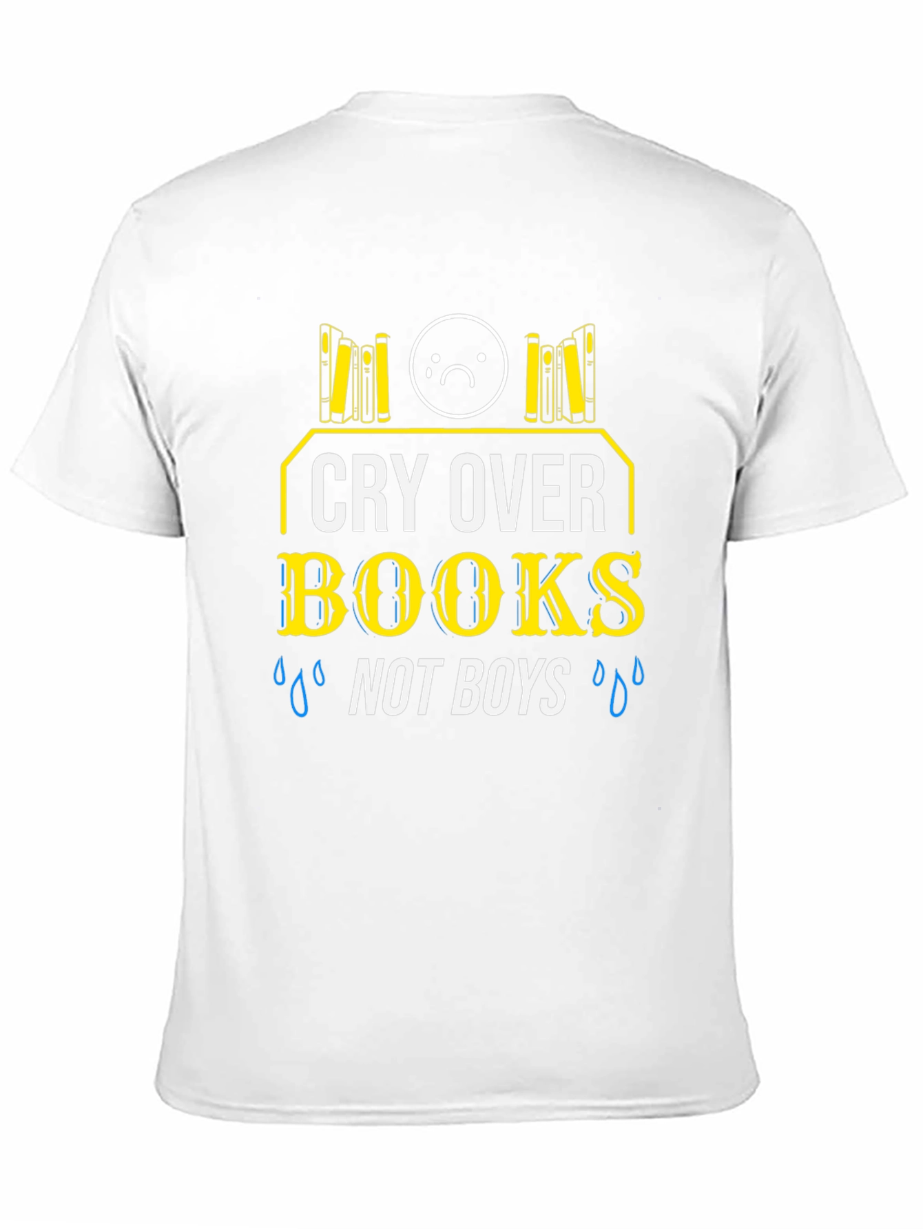 Cry Over Books Not Boys T-Shirt Black