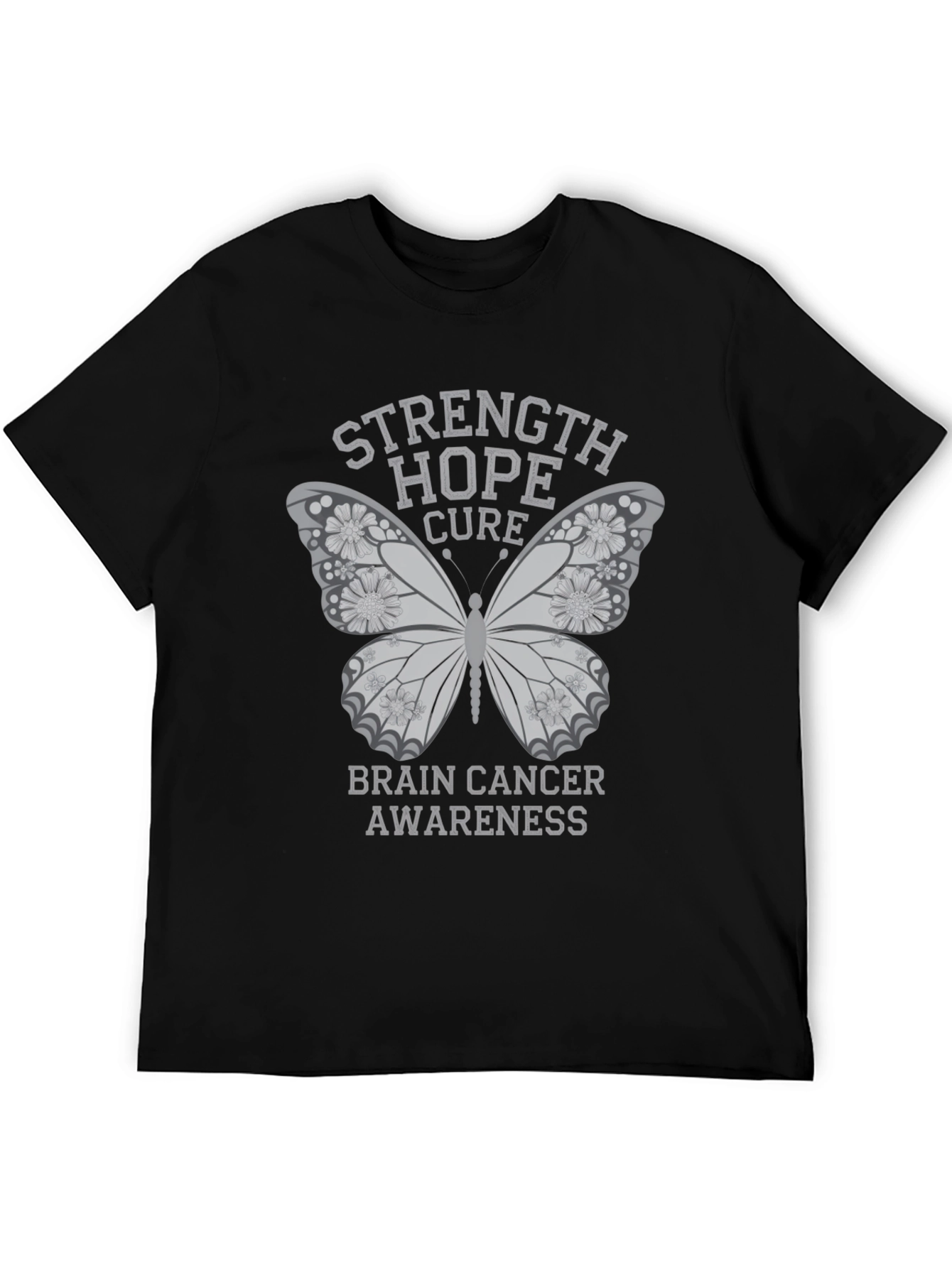Brain Cancer Awareness Butterfly T-Shirt