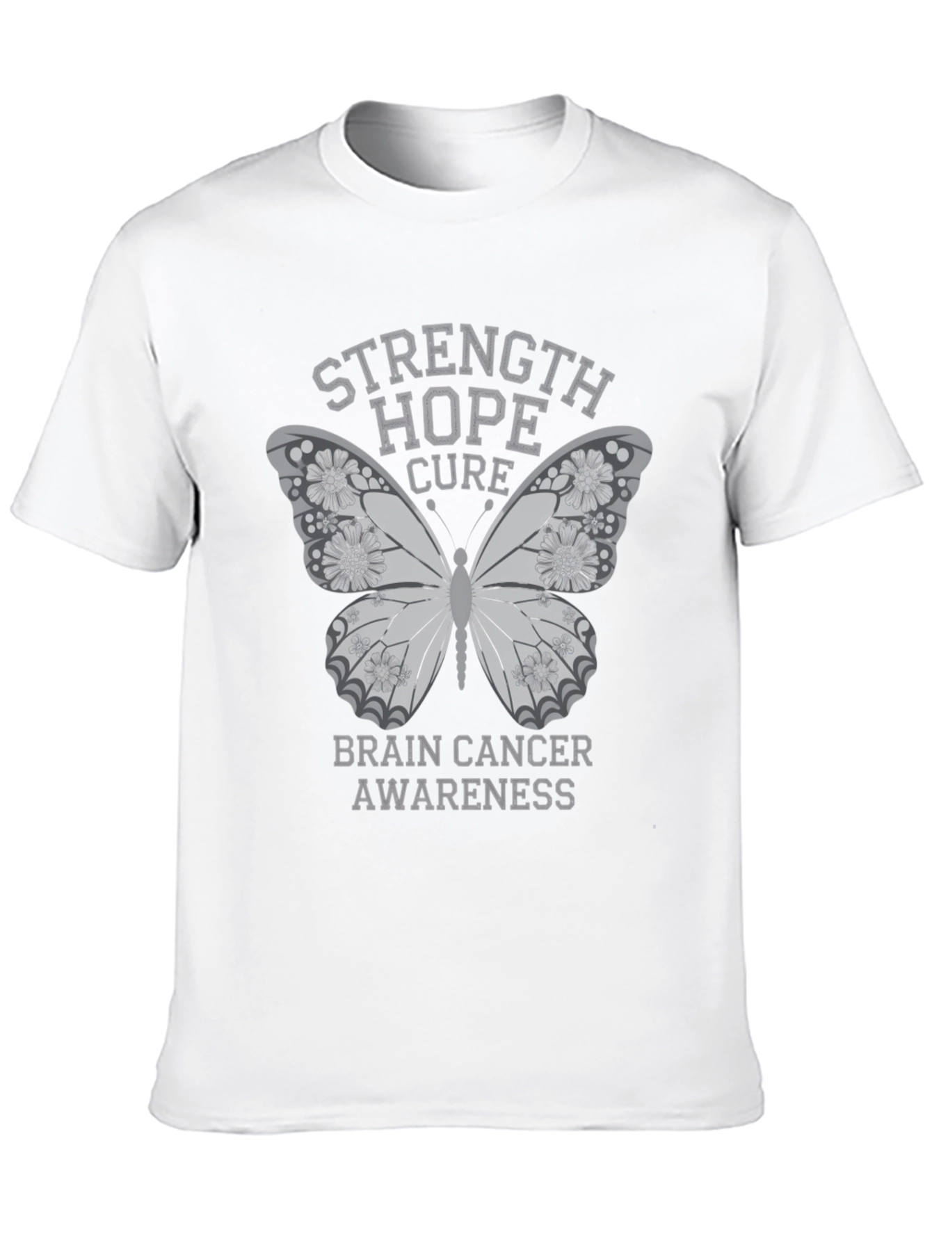 Brain Cancer Awareness Butterfly T-Shirt